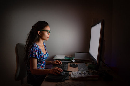 computer glasses with blue light blocking lenses