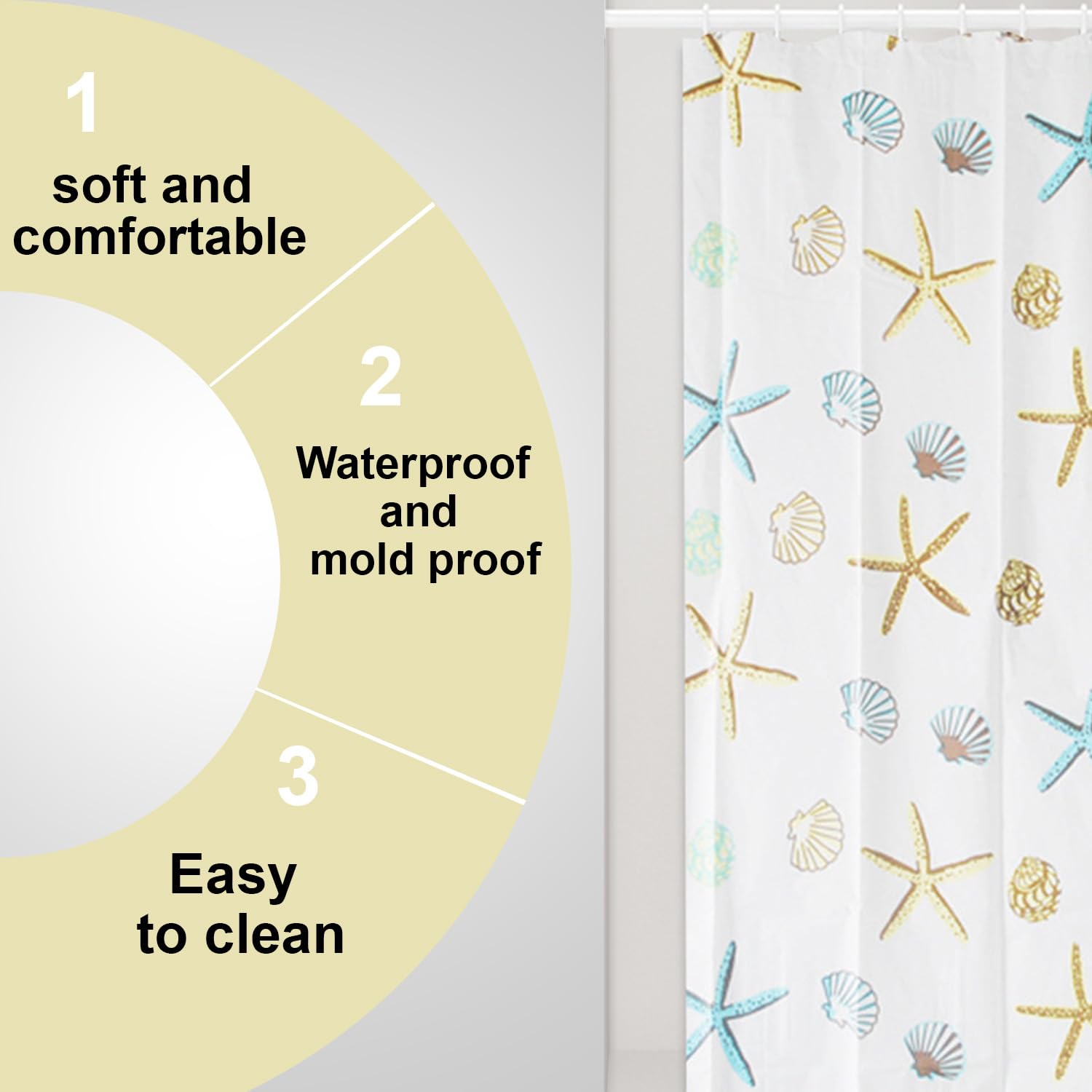 Kuber Industries multicolor shower curtain - vibrant design Kuber Industries multicolor shower curtain - vibrant design