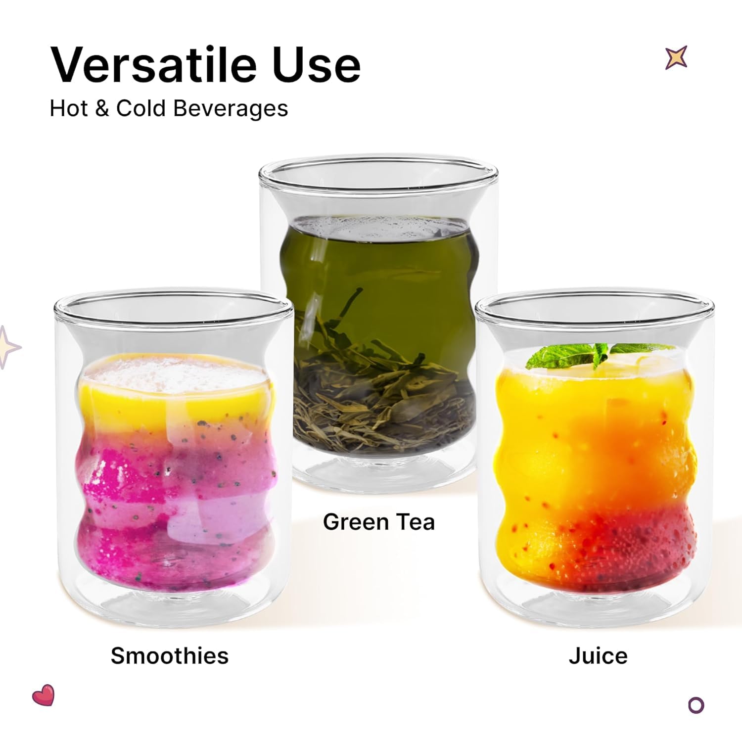 Kuber borosilicate glasses - Perfect for tea parties Kuber borosilicate glasses - Perfect for tea parties