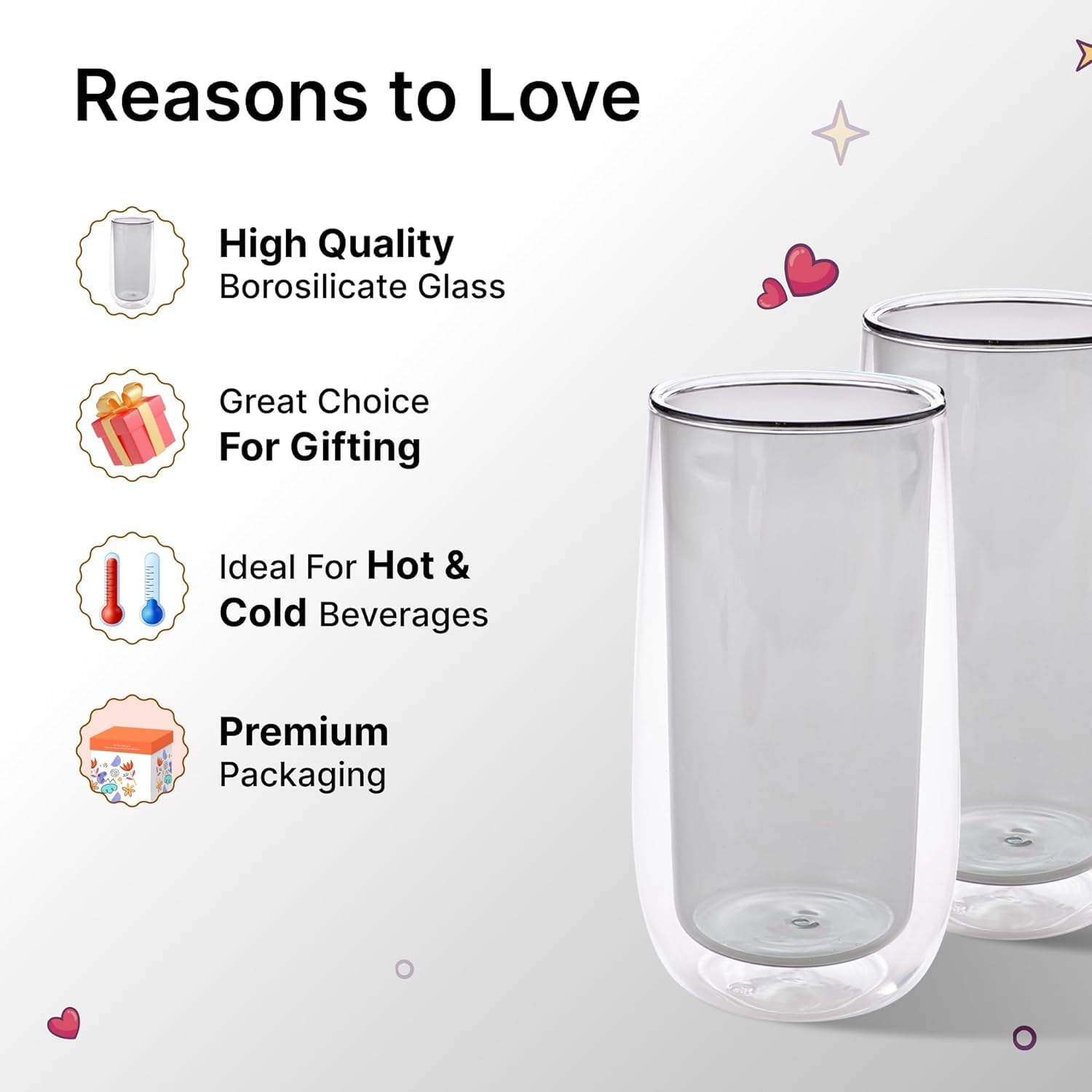 Kuber Double Walled Glass - For Tea Kuber Double Walled Glass - For Tea