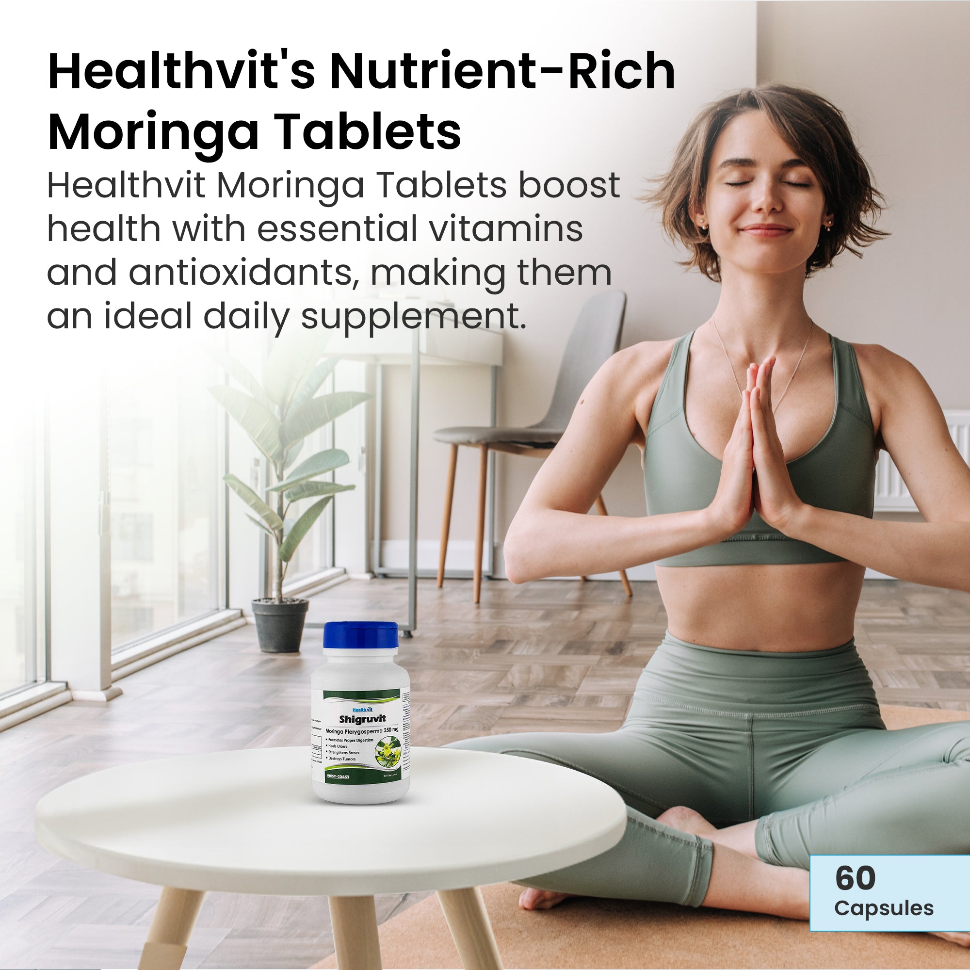 Healthvit Moringa Veg Caps - Rich in Antioxidants Healthvit Moringa Veg Caps - Rich in Antioxidants