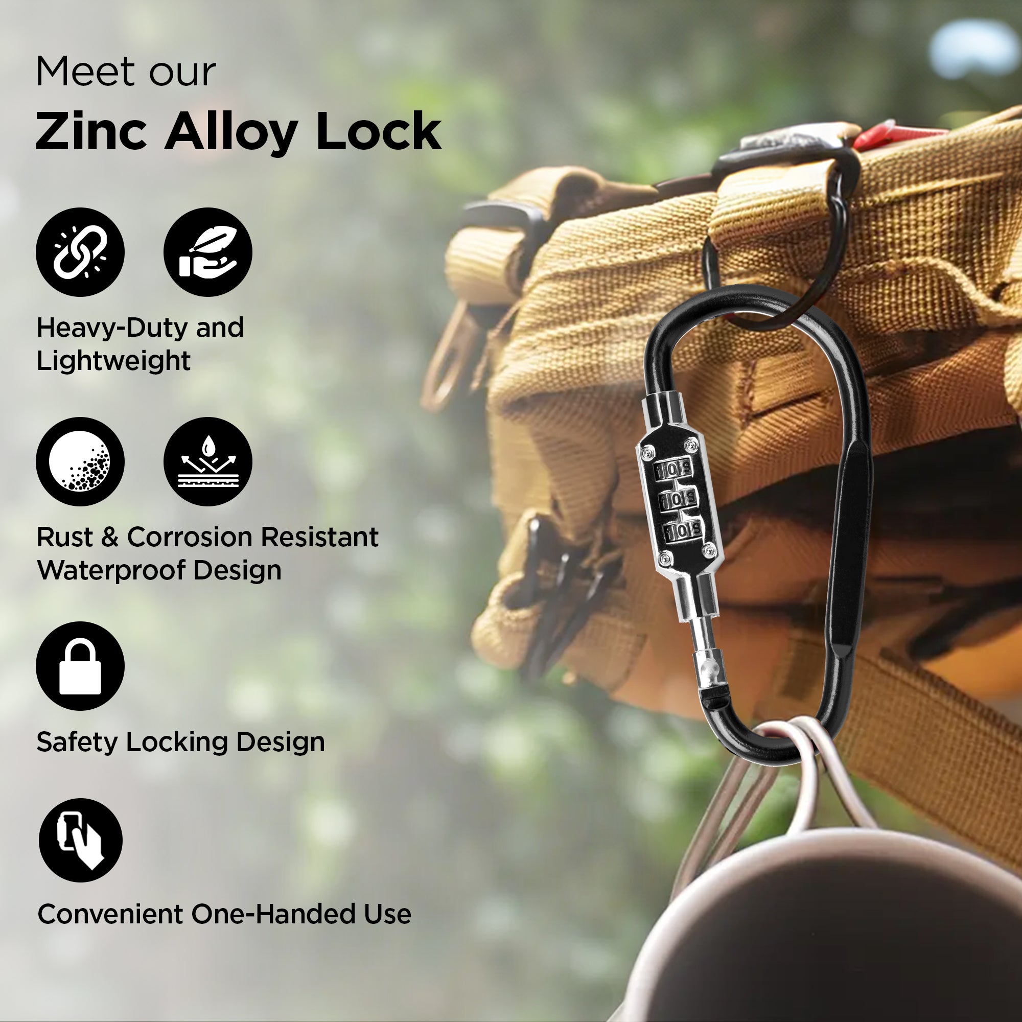 UMAI locking carabiner - Handy keychain accessory UMAI locking carabiner - Handy keychain accessory