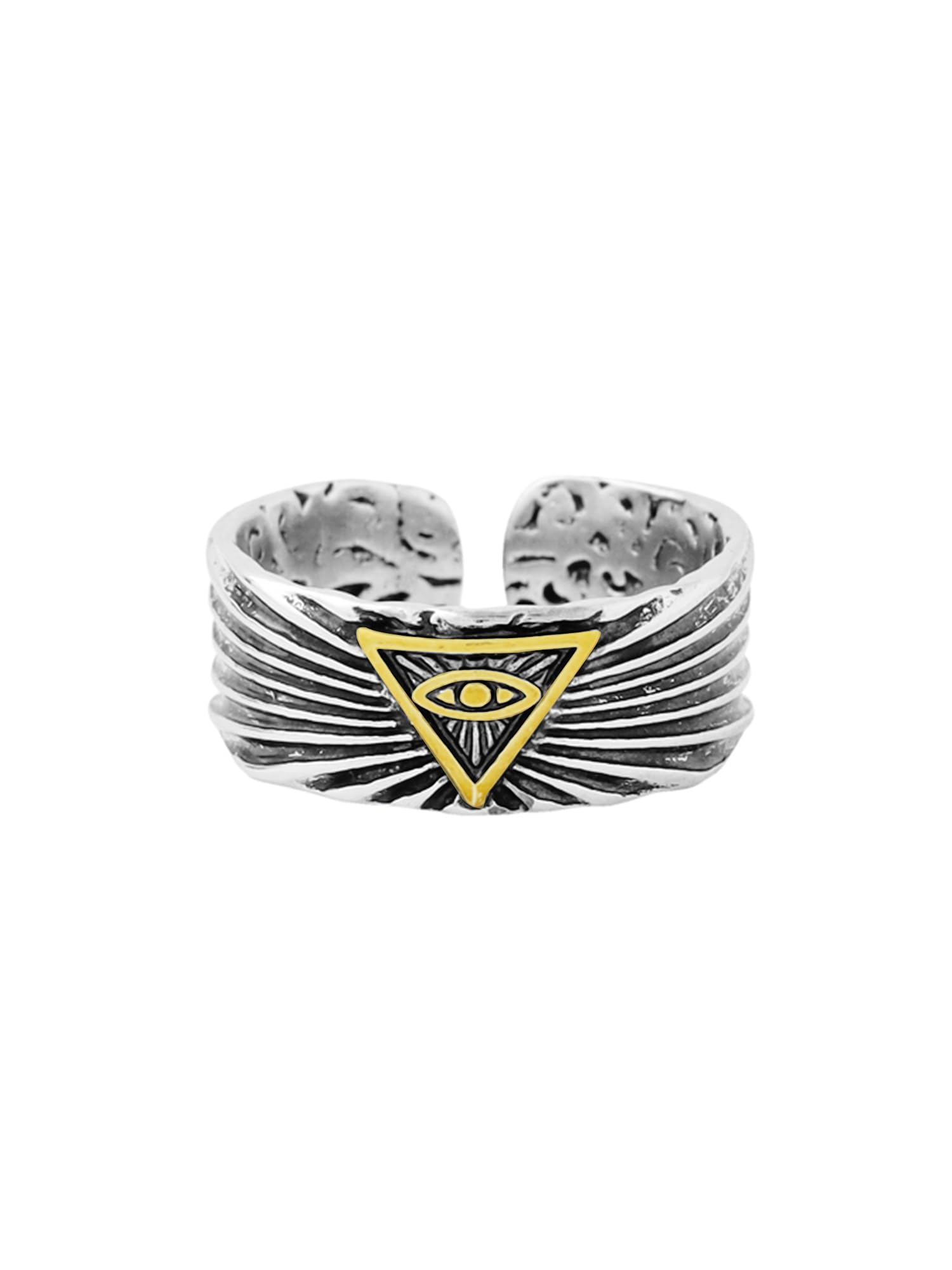 Yellow Chimes Men's Silver Ring - Gift for Him Yellow Chimes Men's Silver Ring - Gift for Him