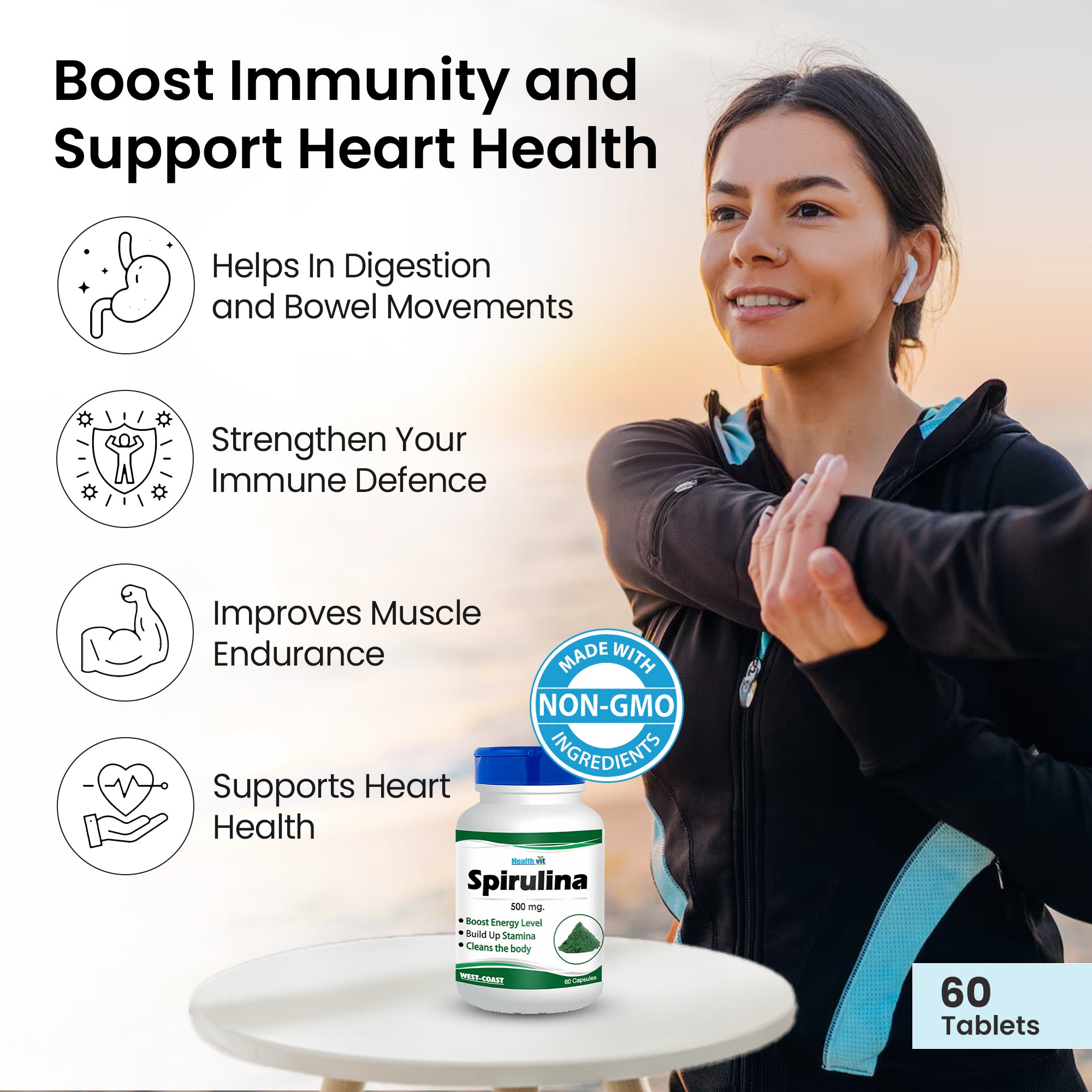 Healthvit spirulina - Herbal spirulina for endurance Healthvit spirulina - Herbal spirulina for endurance