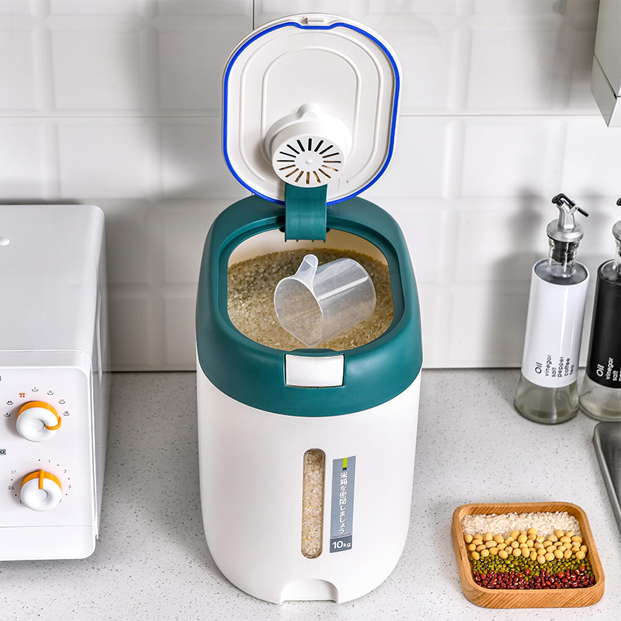 Kuber Industries cereal dispenser - transparent storage Kuber Industries cereal dispenser - transparent storage