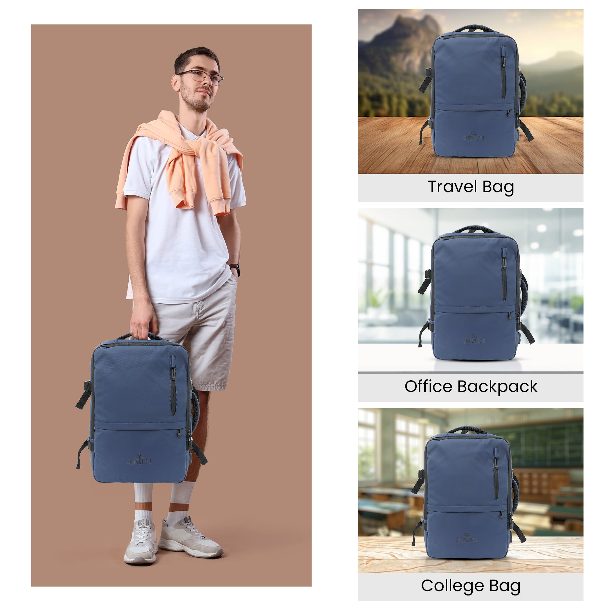 Clownfish laptop backpack - perfect for college students Clownfish laptop backpack - perfect for college students