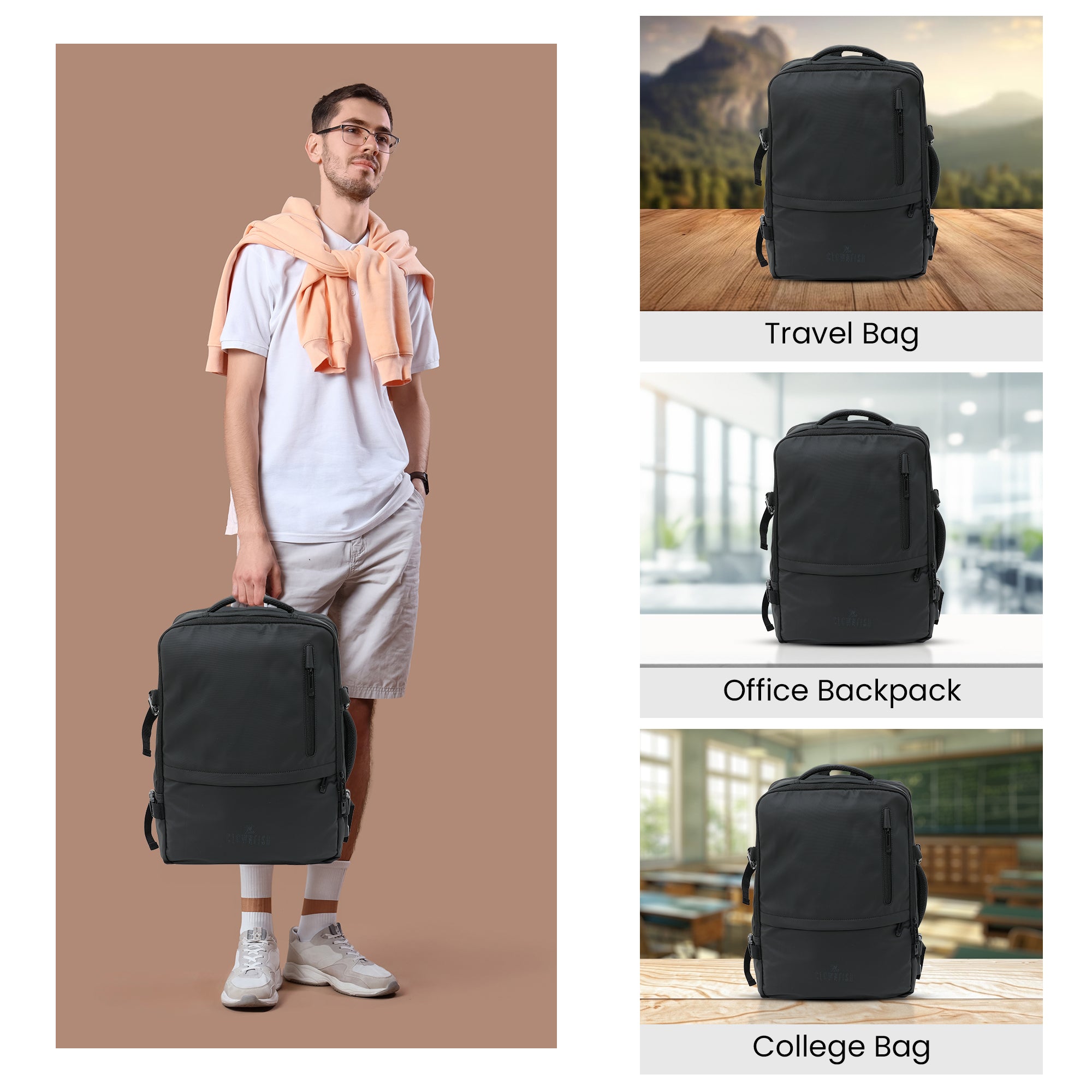 Clownfish Travel Laptop Backpack - College use Clownfish Travel Laptop Backpack - College use