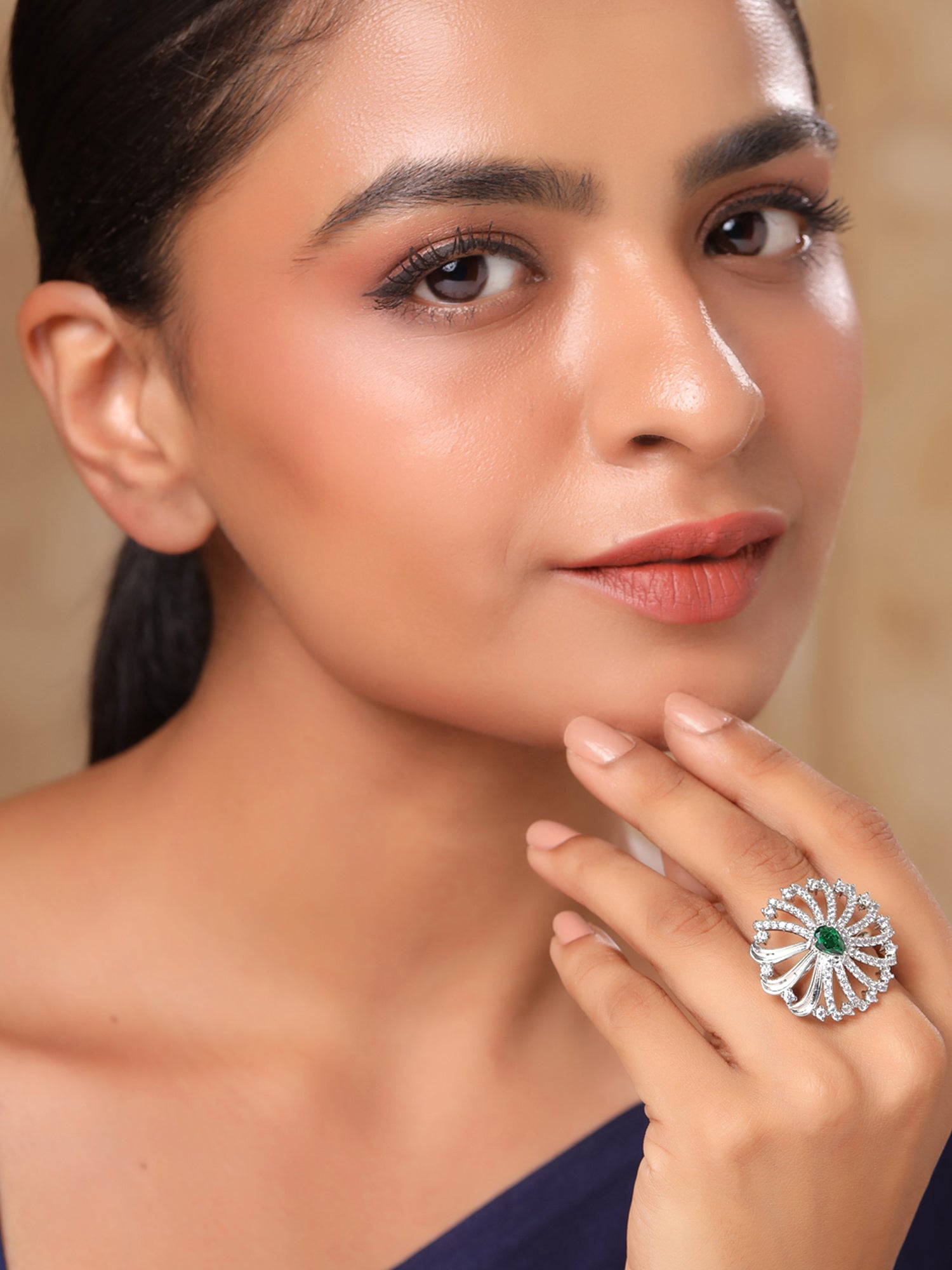 Yellow Chimes Crystal Ring - Fashion accessory for girls Yellow Chimes Crystal Ring - Fashion accessory for girls