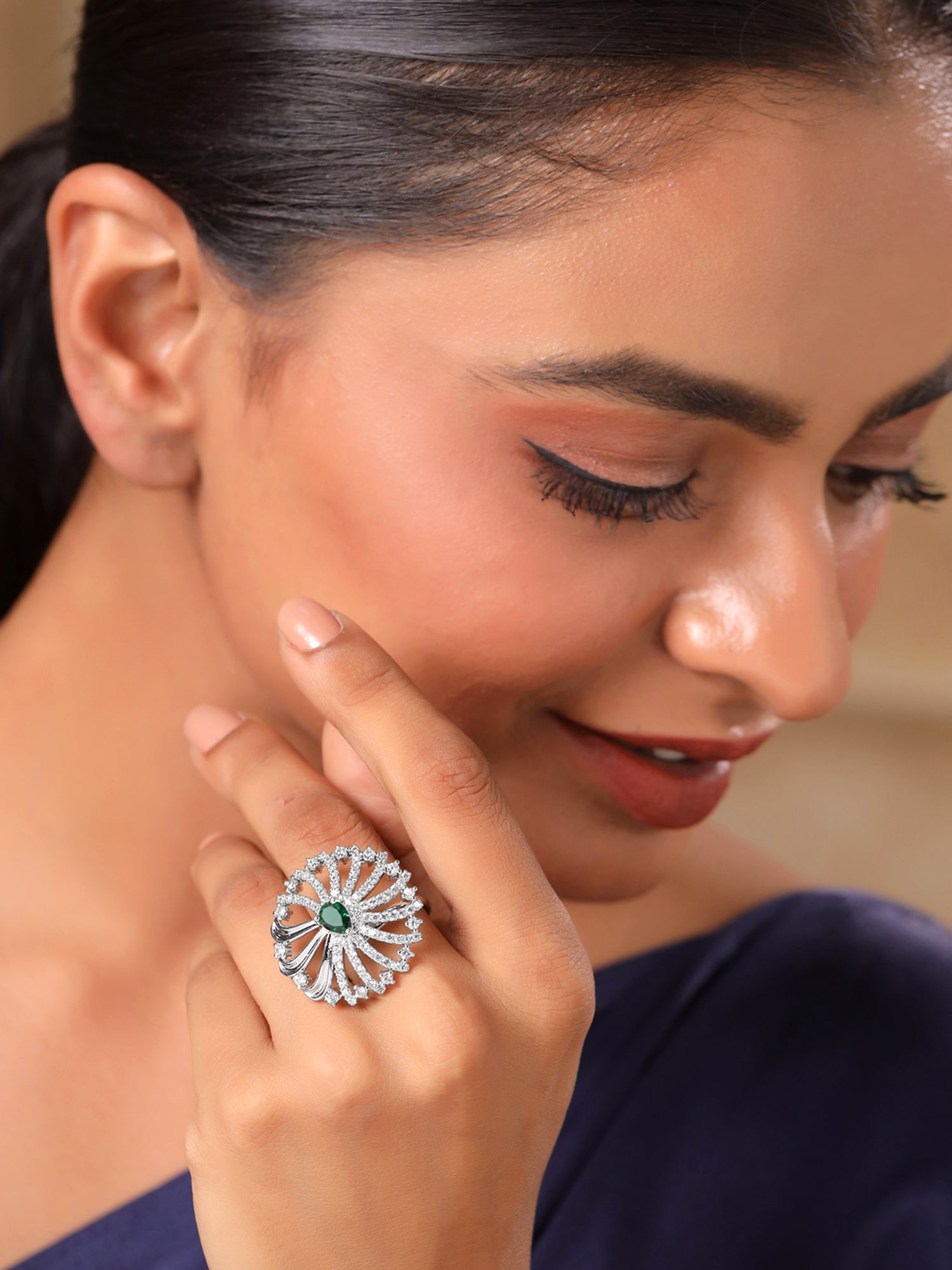 Yellow Chimes Adjustable Silver Ring - Perfect gift for women Yellow Chimes Adjustable Silver Ring - Perfect gift for women