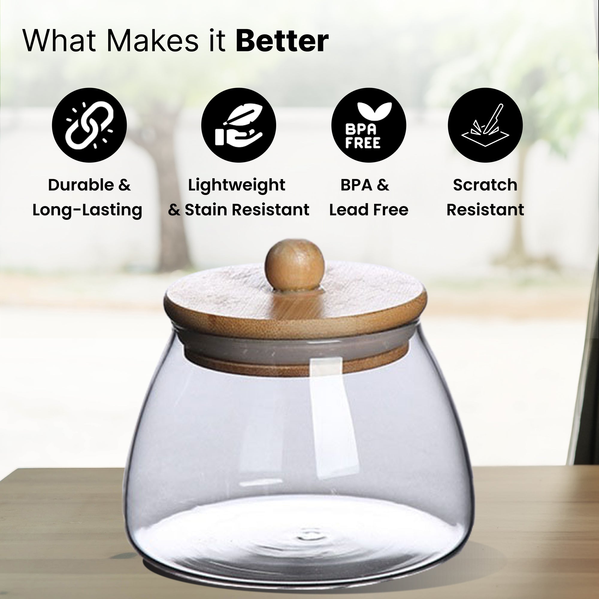 UMAI borosilicate glass container - essential kitchen accessory UMAI borosilicate glass container - essential kitchen accessory
