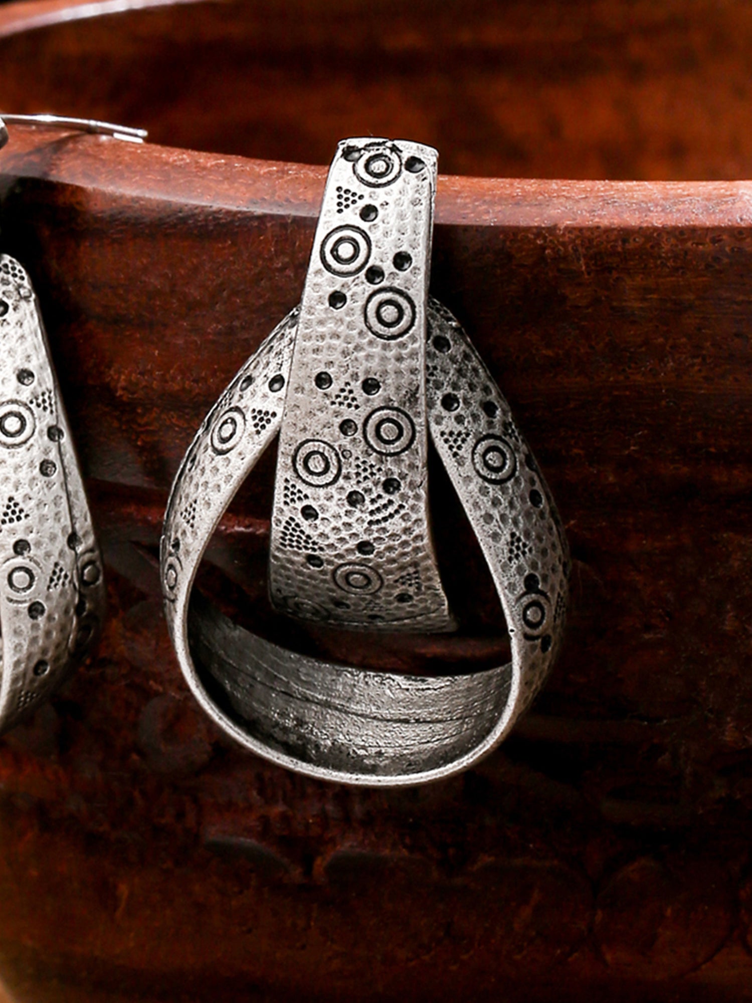 Yellow Chimes oxidised silver earrings - perfect for casual outings. Yellow Chimes oxidised silver earrings - perfect for casual outings.