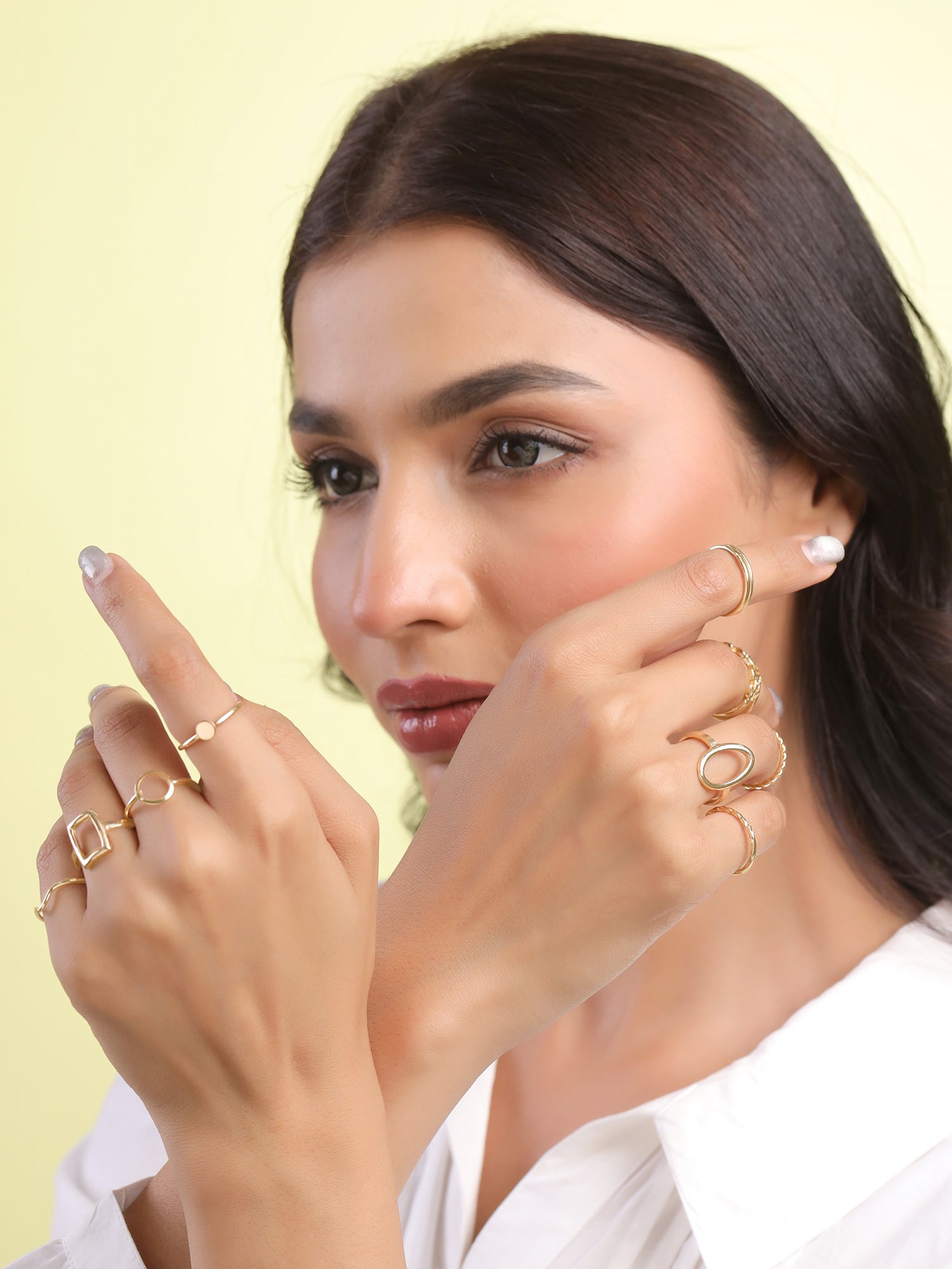 Yellow Chimes women knuckle rings - perfect birthday gift Yellow Chimes women knuckle rings - perfect birthday gift