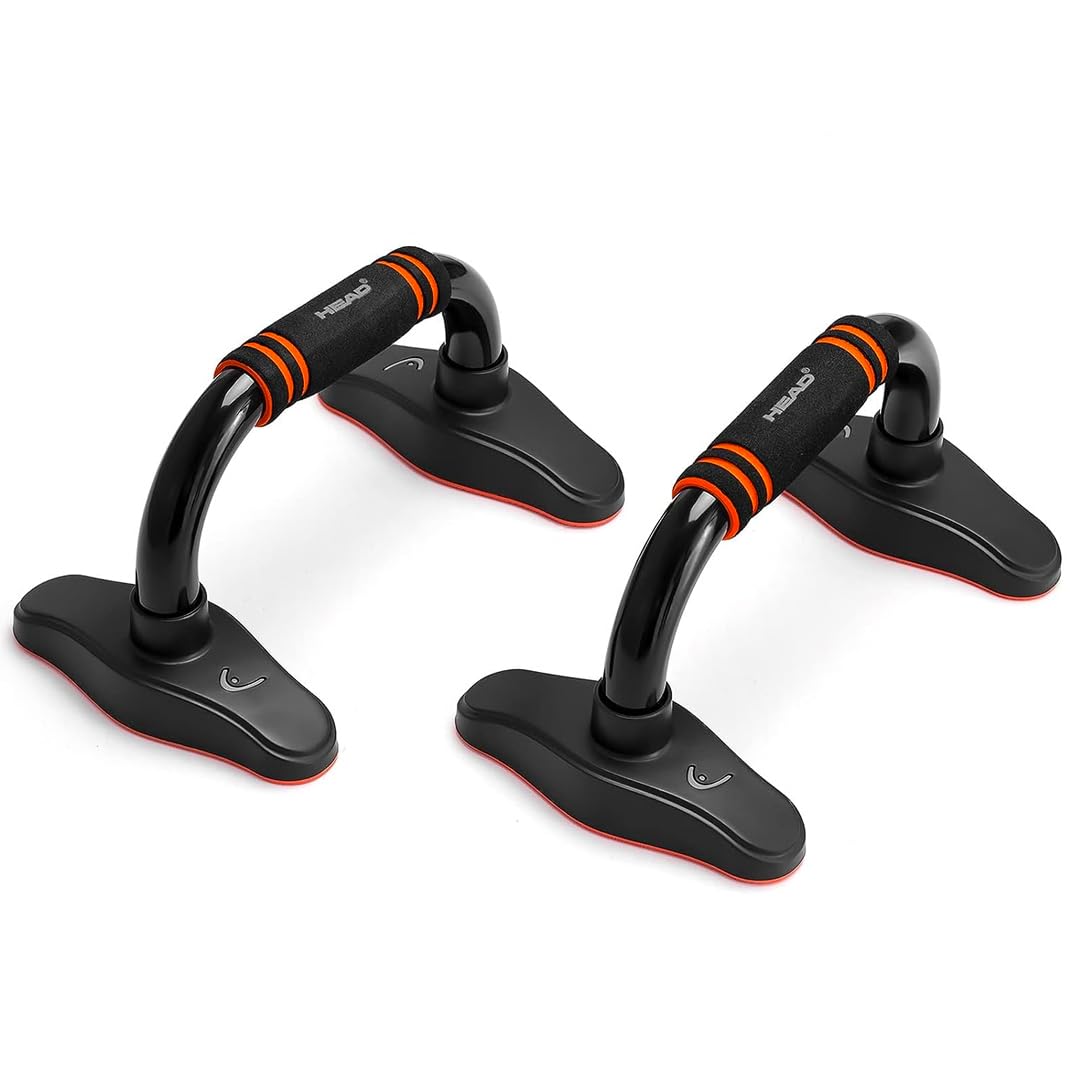 HEAD Push Up Bar Stand For Gym Home Exercise (BLACK) For