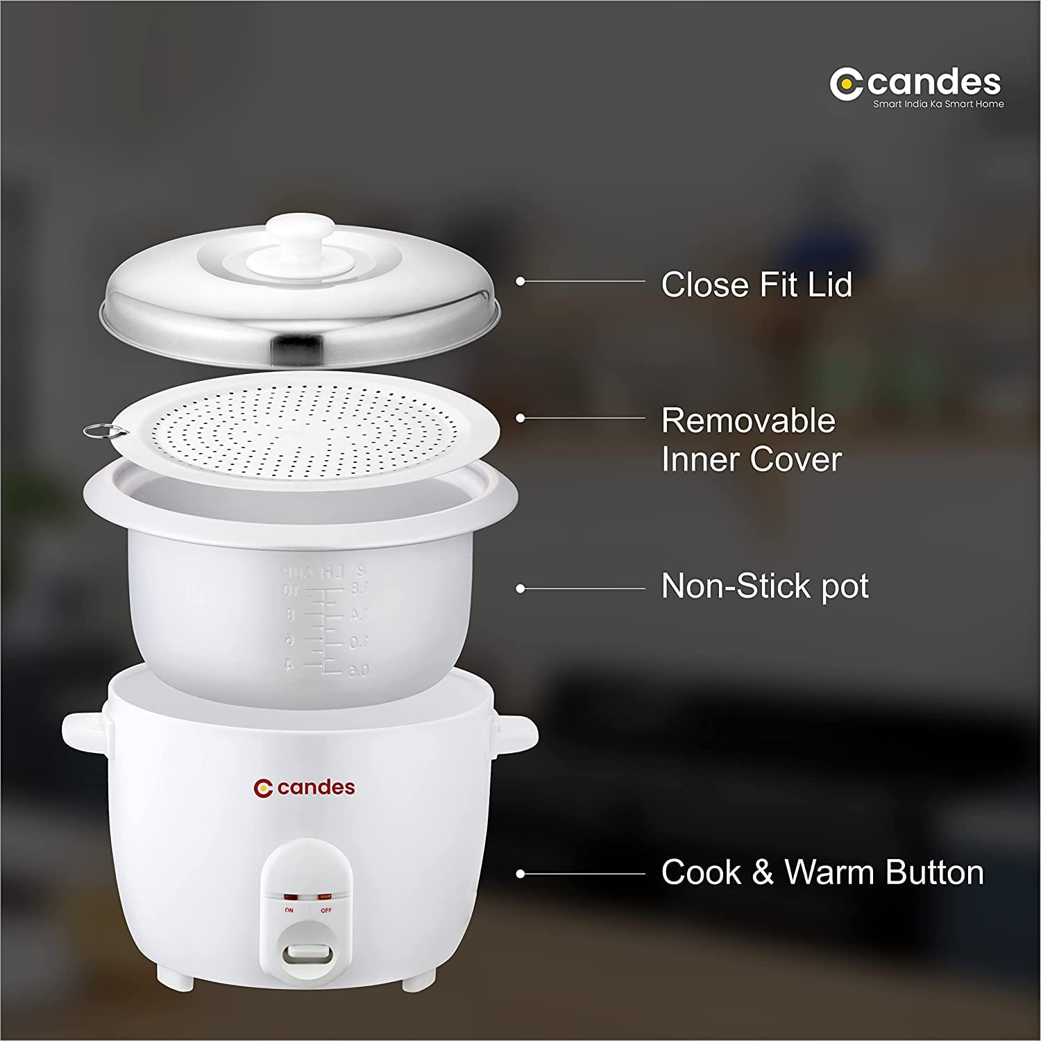 Candes easy cook rice cooker - Small parties Candes easy cook rice cooker - Small parties