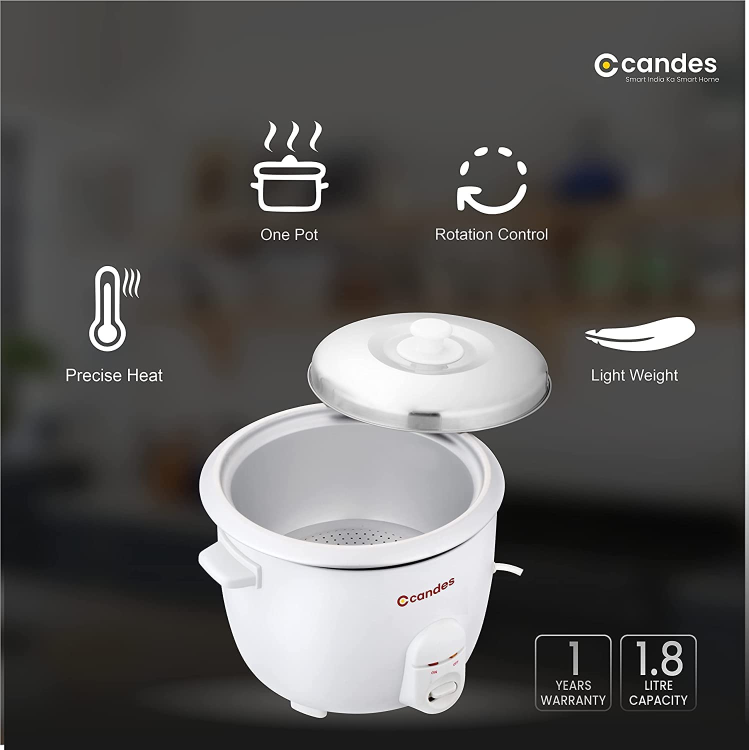 Candes white rice cooker - Culinary classes Candes white rice cooker - Culinary classes