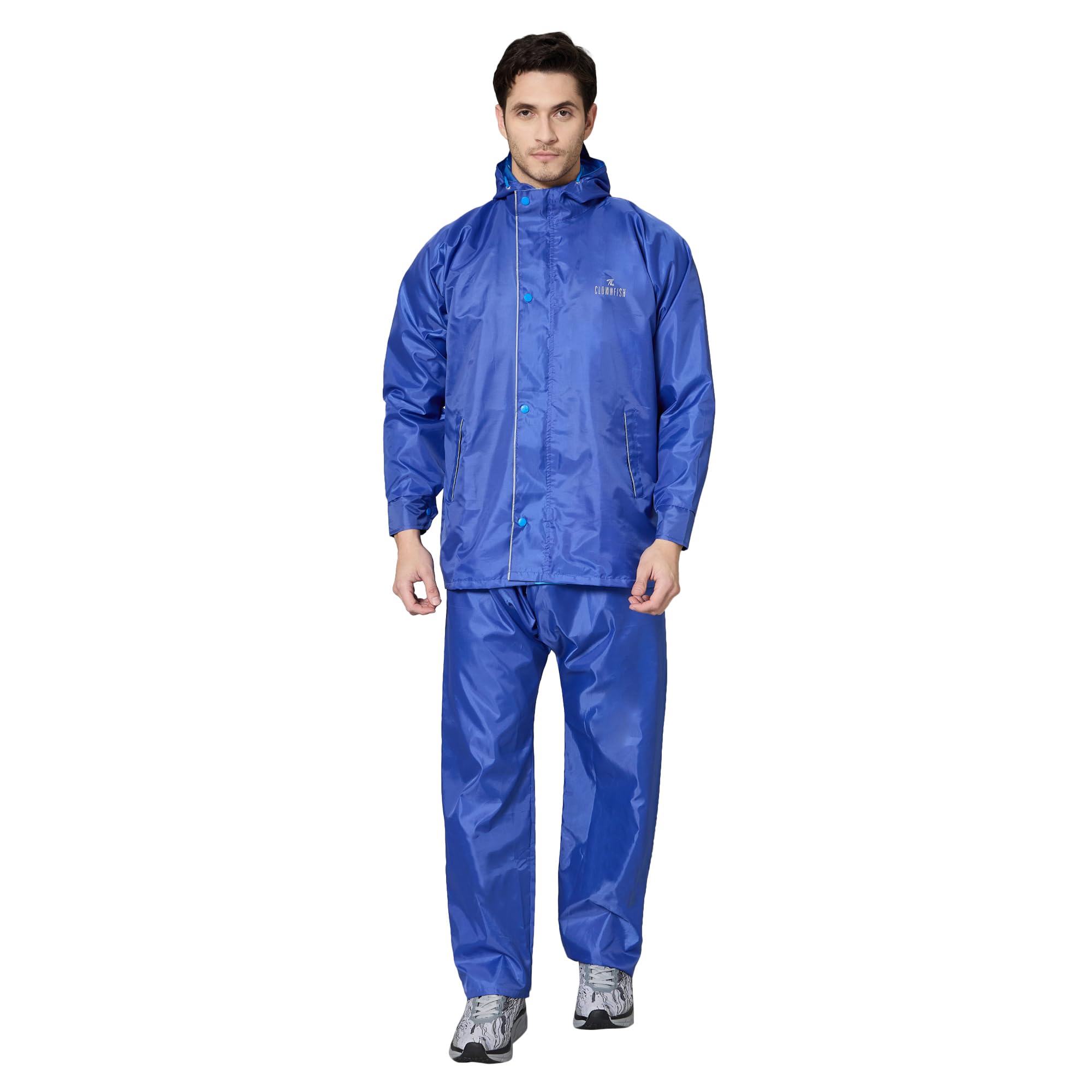 THE CLOWNFISH Rain Coat for Men Waterproof Raincoat with Pants Polyest