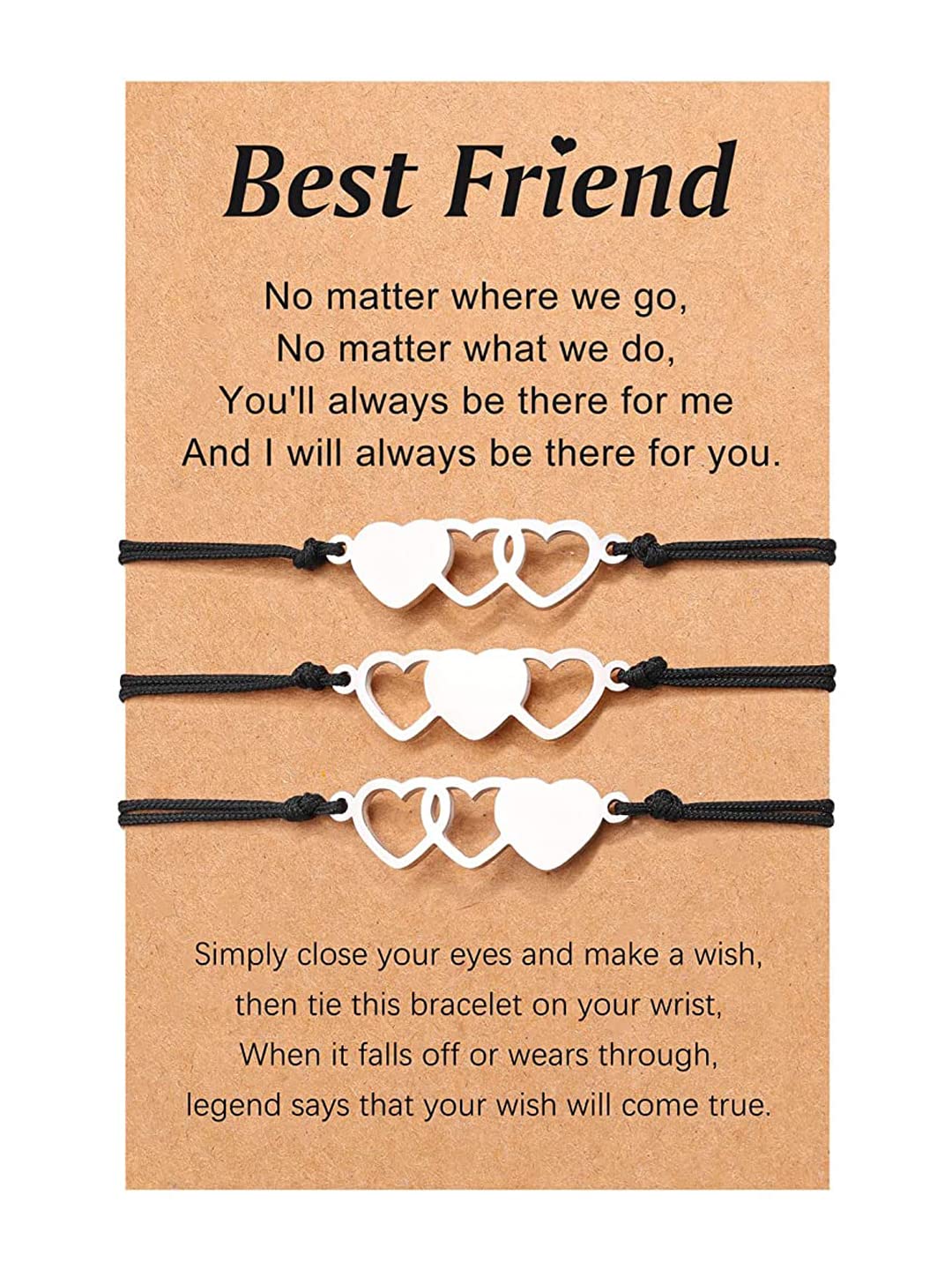 Yellow Chimes Combo Bracelets for Women Set Of Silver-Toned Black