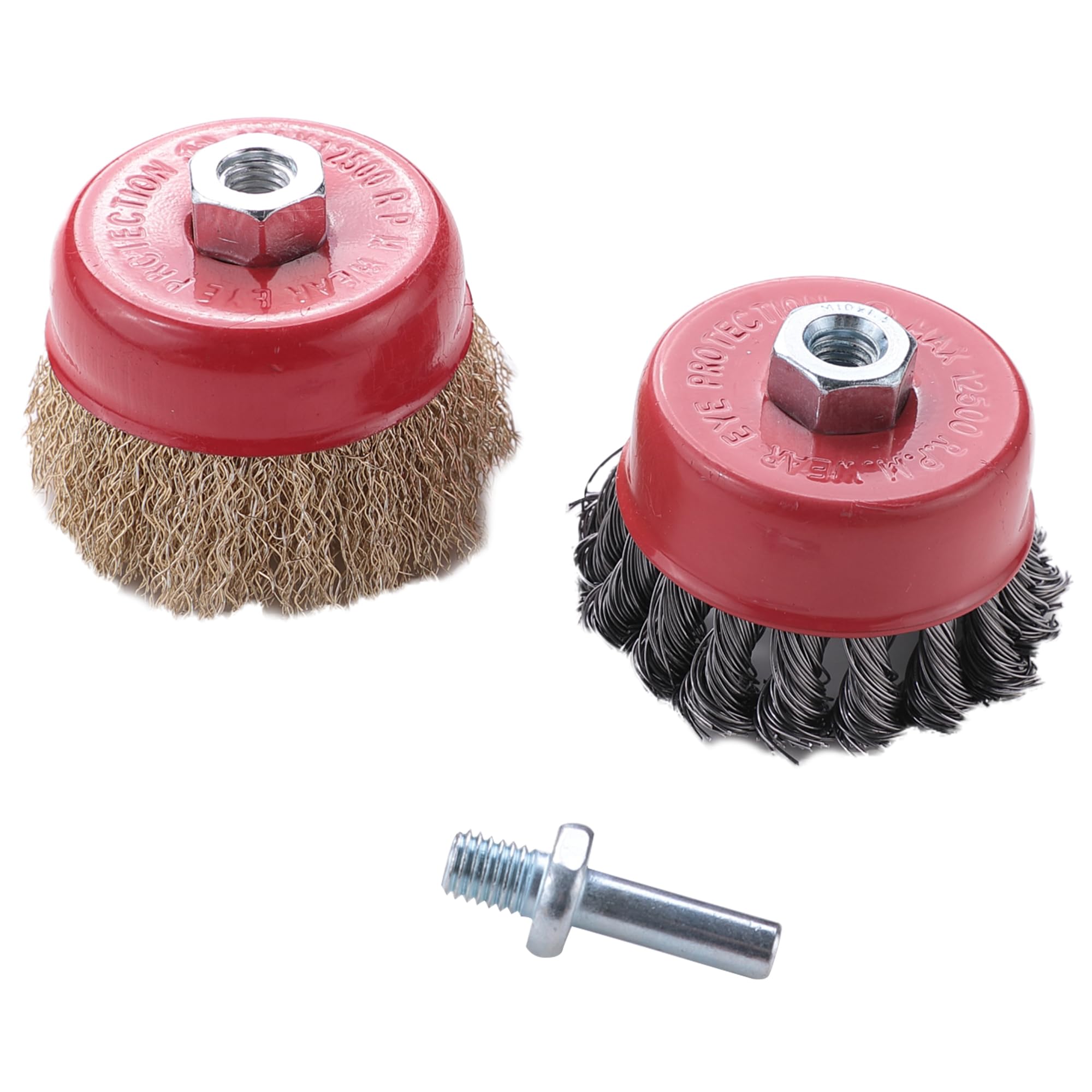 3-1/2 Single Row Knot Wire Cup Brush, .023 Steel Fill, 5/8-11 UNC Nut 3-1/2 Single Row Knot Wire Cup Brush, .023 Steel Fill, 5/8-11 UNC Nut