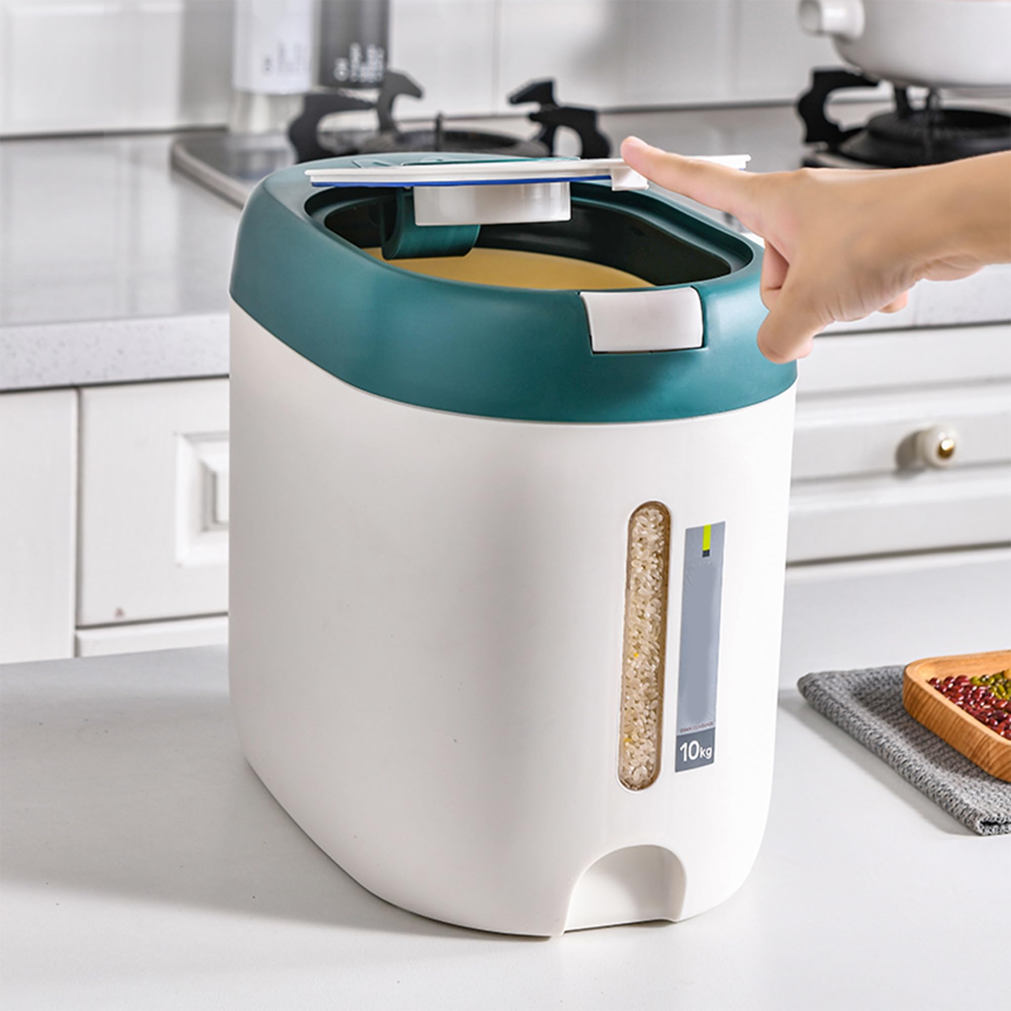 Kuber Industries kitchen storage container - measuring rice Kuber Industries kitchen storage container - measuring rice