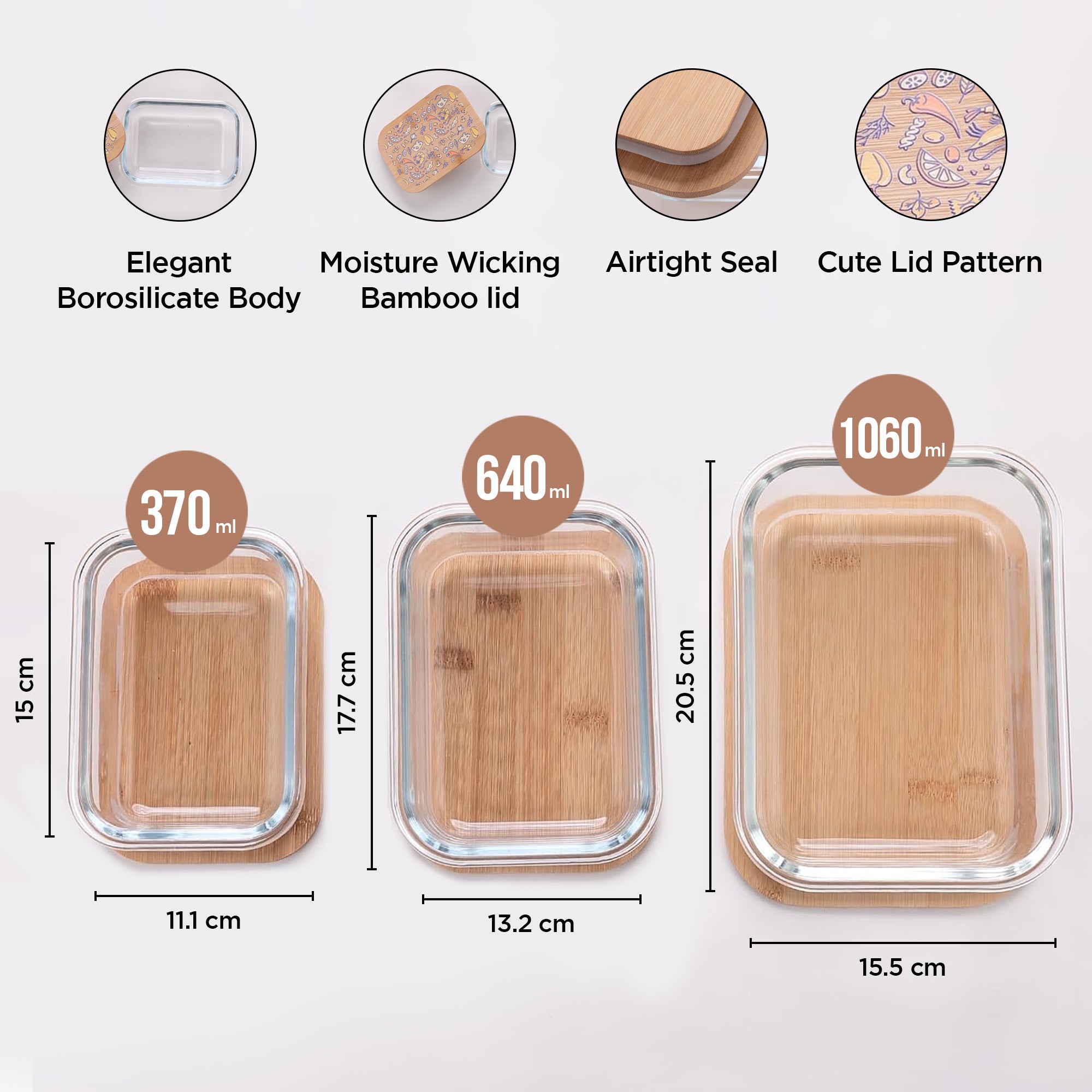 The Better Home glass storage - Meal prep The Better Home glass storage - Meal prep