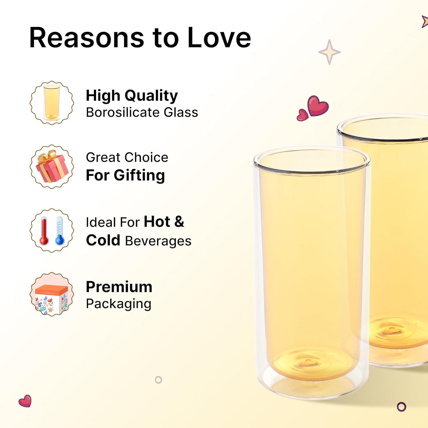 Kuber borosilicate glasses - ideal for special celebrations Kuber borosilicate glasses - ideal for special celebrations