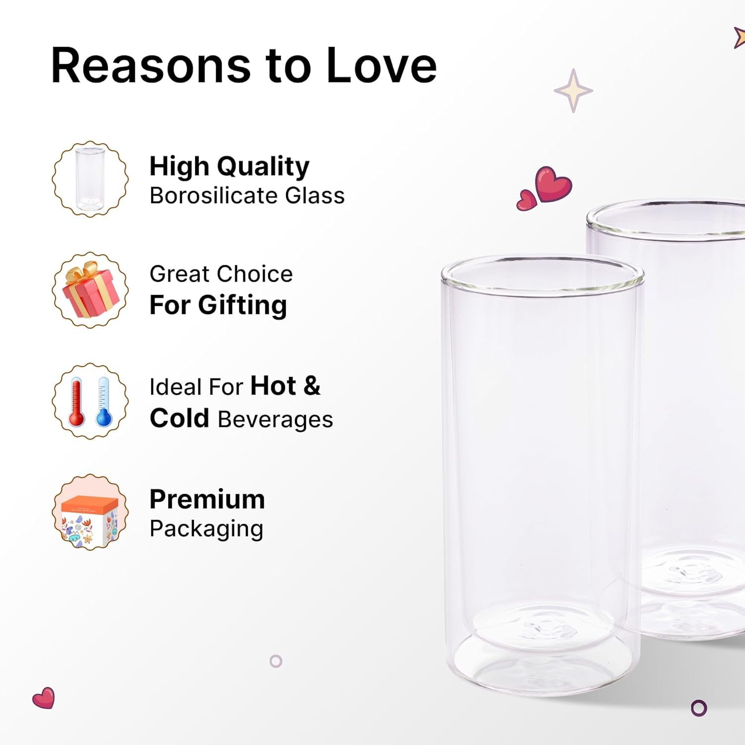 Kuber Industries borosilicate glasses - elegant table setting Kuber Industries borosilicate glasses - elegant table setting