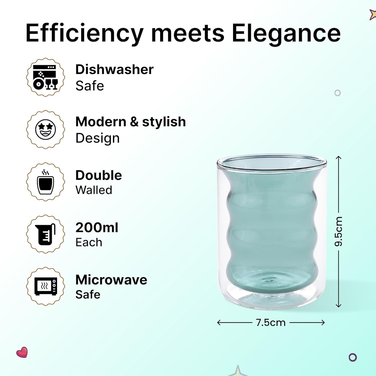 Kuber green glass - outdoor picnic use Kuber green glass - outdoor picnic use