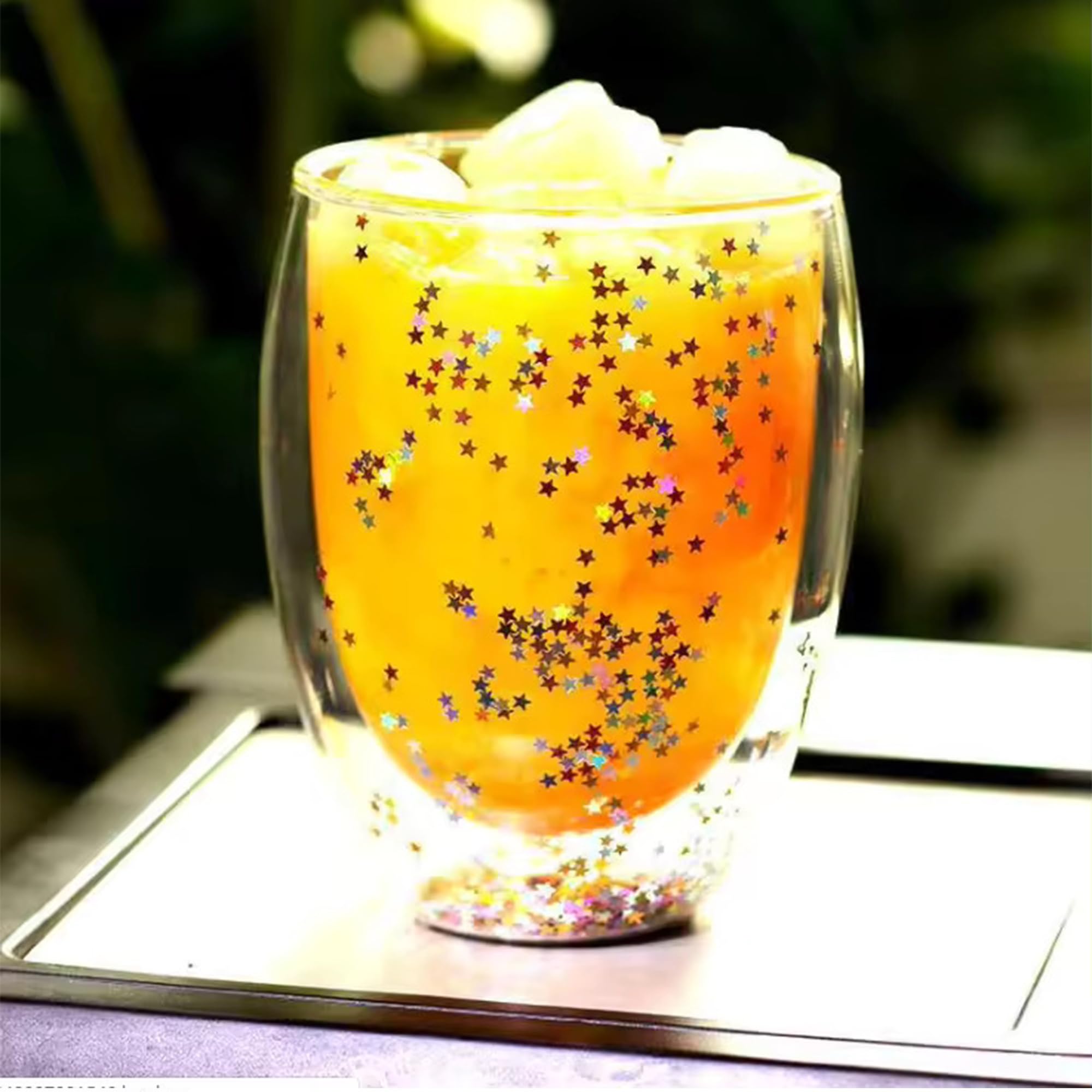 Kuber Industries star sequin glasses - elegant dining. Kuber Industries star sequin glasses - elegant dining.