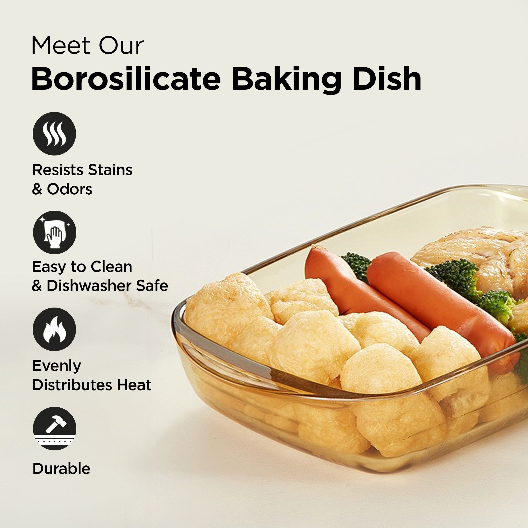 UMAI borosilicate glass baking tray - dishwasher safe UMAI borosilicate glass baking tray - dishwasher safe