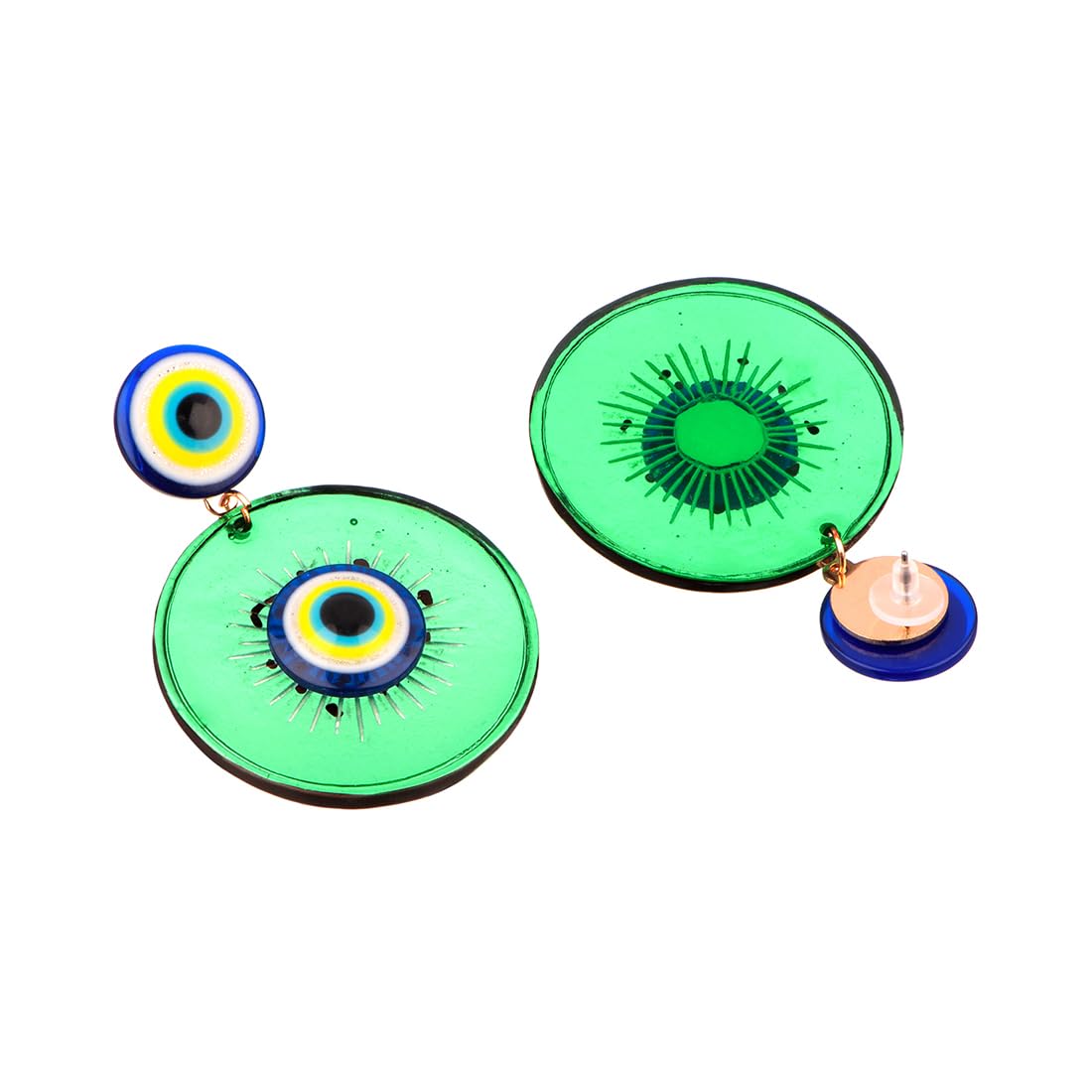 Yellow Chimes Green Drop Earrings - Ideal for Casual Outings Yellow Chimes Green Drop Earrings - Ideal for Casual Outings