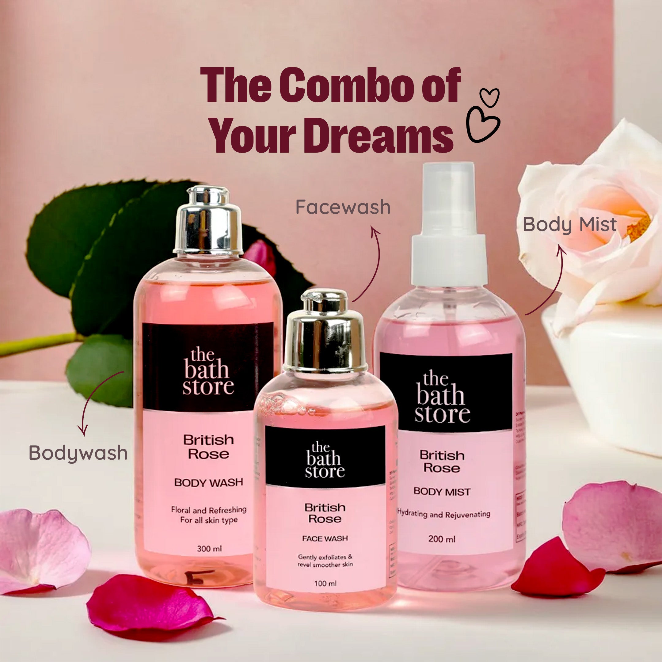 The Bath Store British Rose Pack - Gift Set for Skin Care Lovers The Bath Store British Rose Pack - Gift Set for Skin Care Lovers