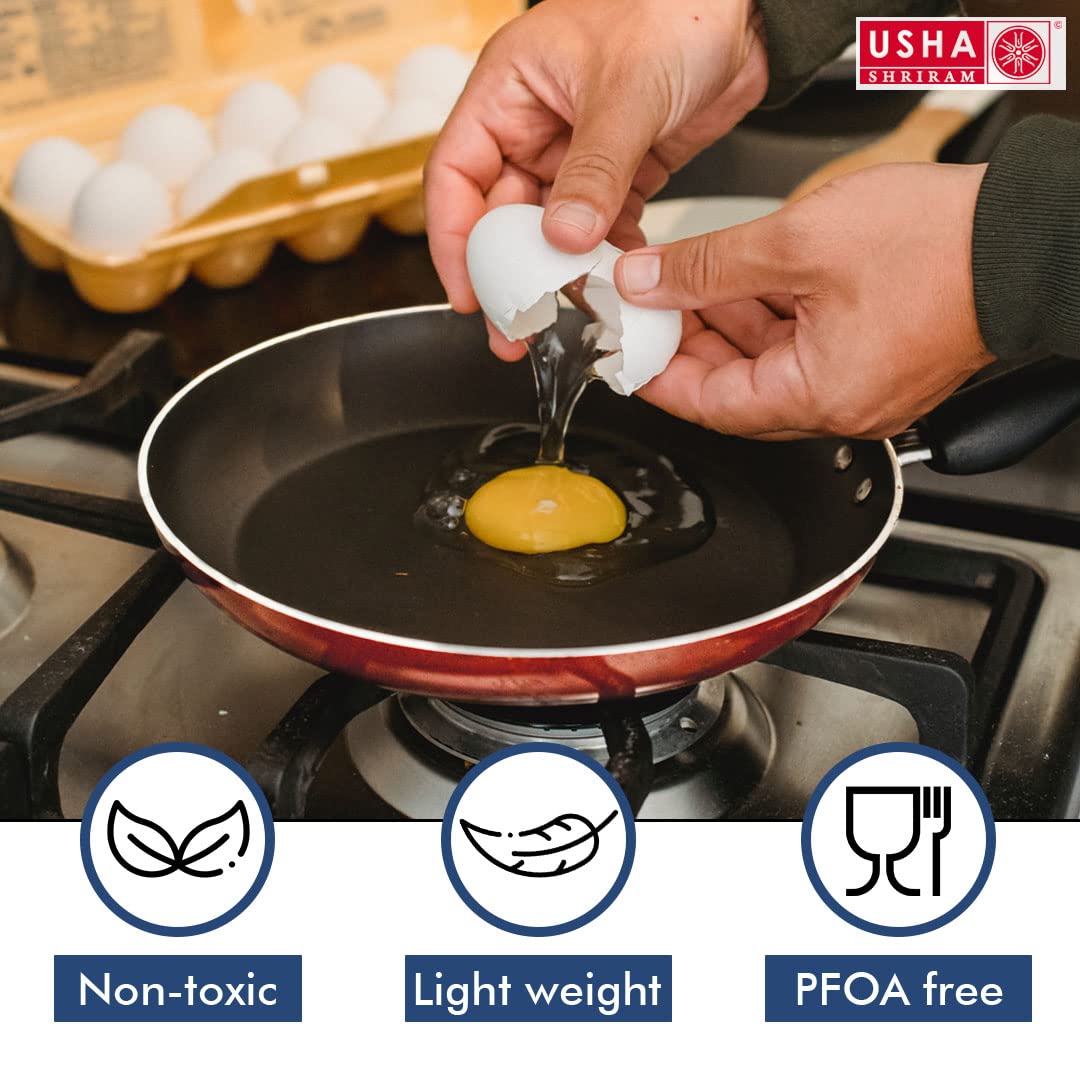 USHA SHRIRAM Cookware Set with Lid - Easy Storage USHA SHRIRAM Cookware Set with Lid - Easy Storage