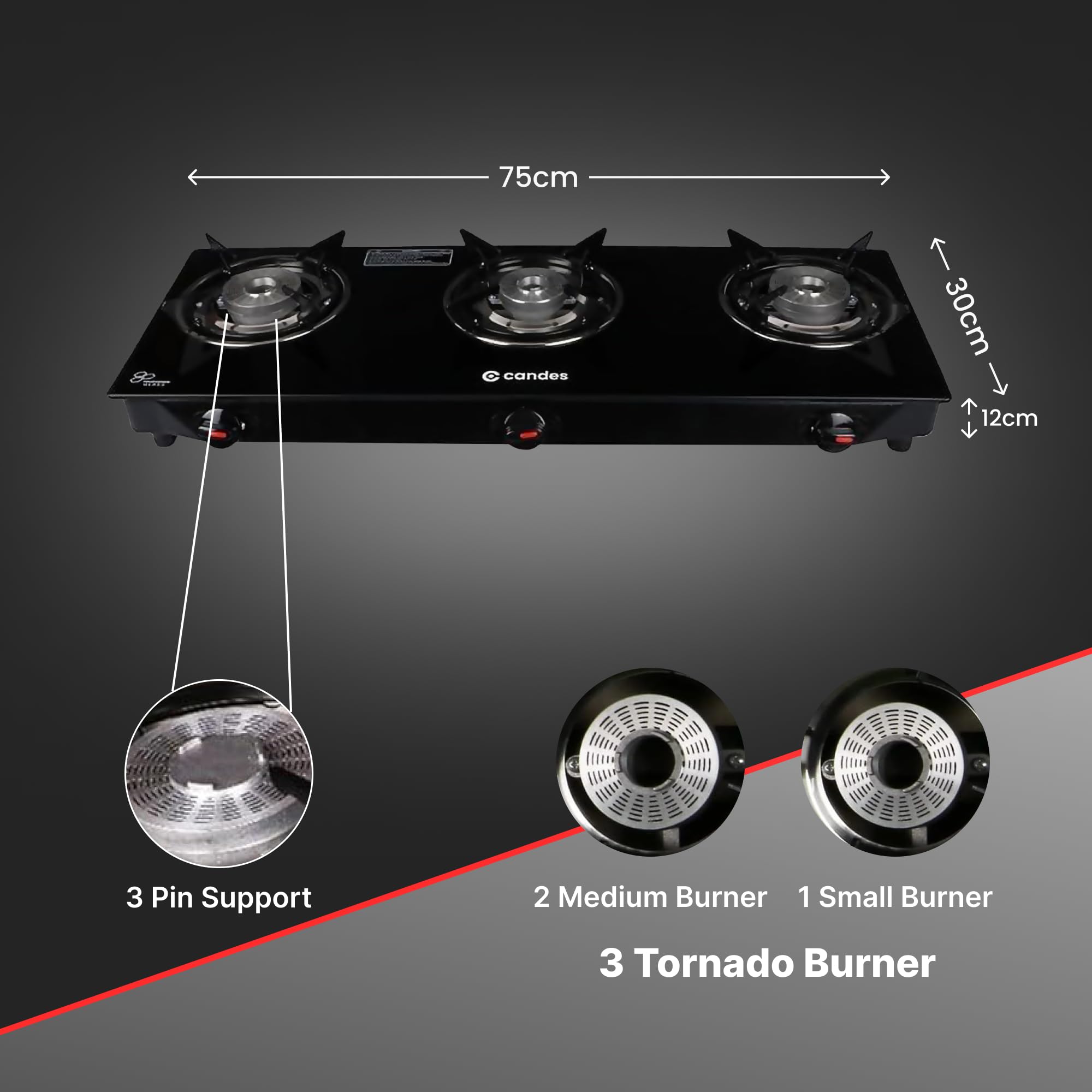 Candes 3 burner stove - perfect for food trucks Candes 3 burner stove - perfect for food trucks