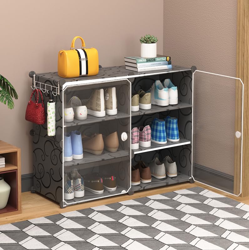 Kuber Industries Pack of Shoes Cabinet 6-Tier Foldable Shoe Rack O