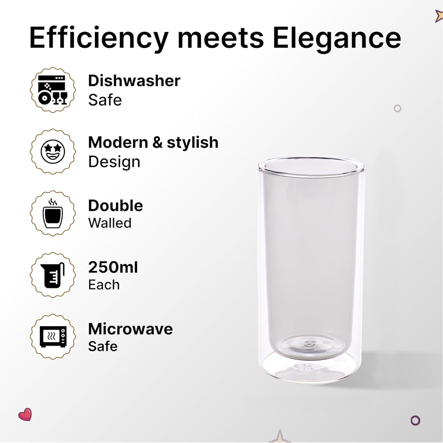 Kuber Double Walled Glasses - Stylish office use Kuber Double Walled Glasses - Stylish office use