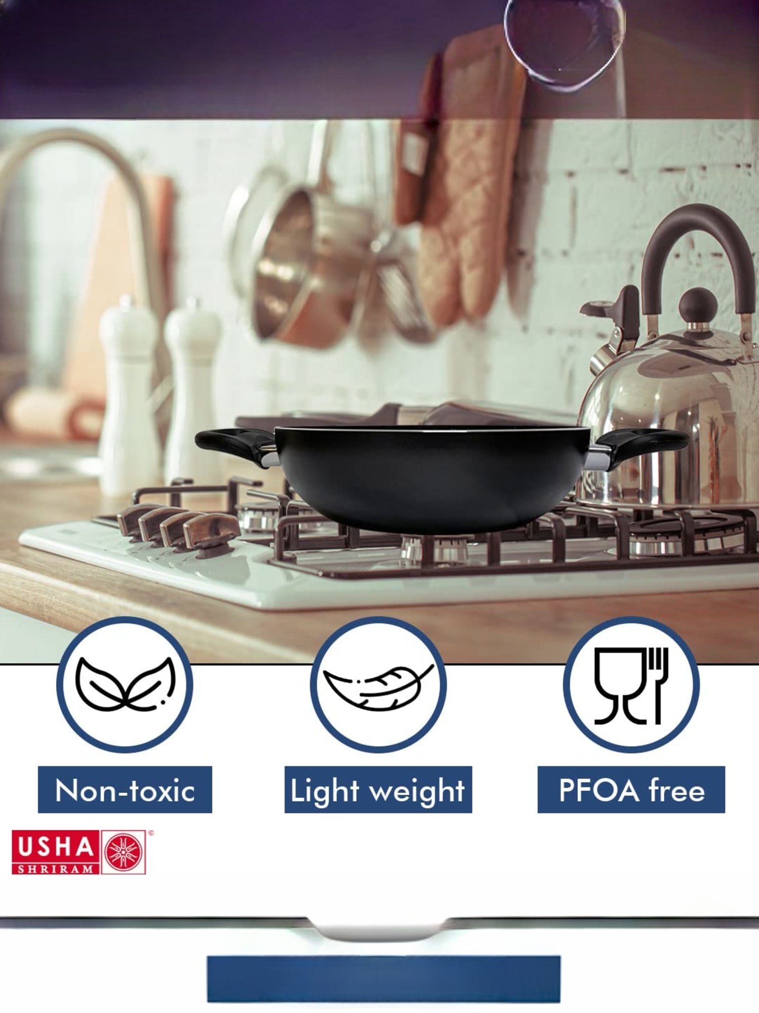 USHA SHRIRAM Non Stick Tawa - Ideal for Flatbreads USHA SHRIRAM Non Stick Tawa - Ideal for Flatbreads