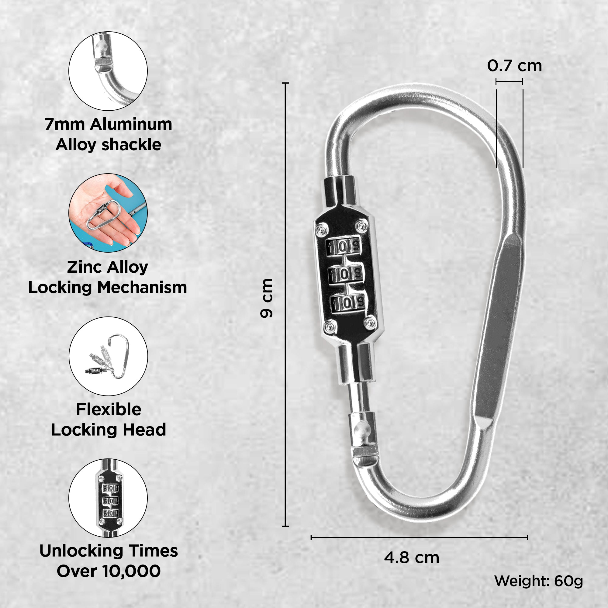 UMAI locking carabiner - attaching fishing gear UMAI locking carabiner - attaching fishing gear