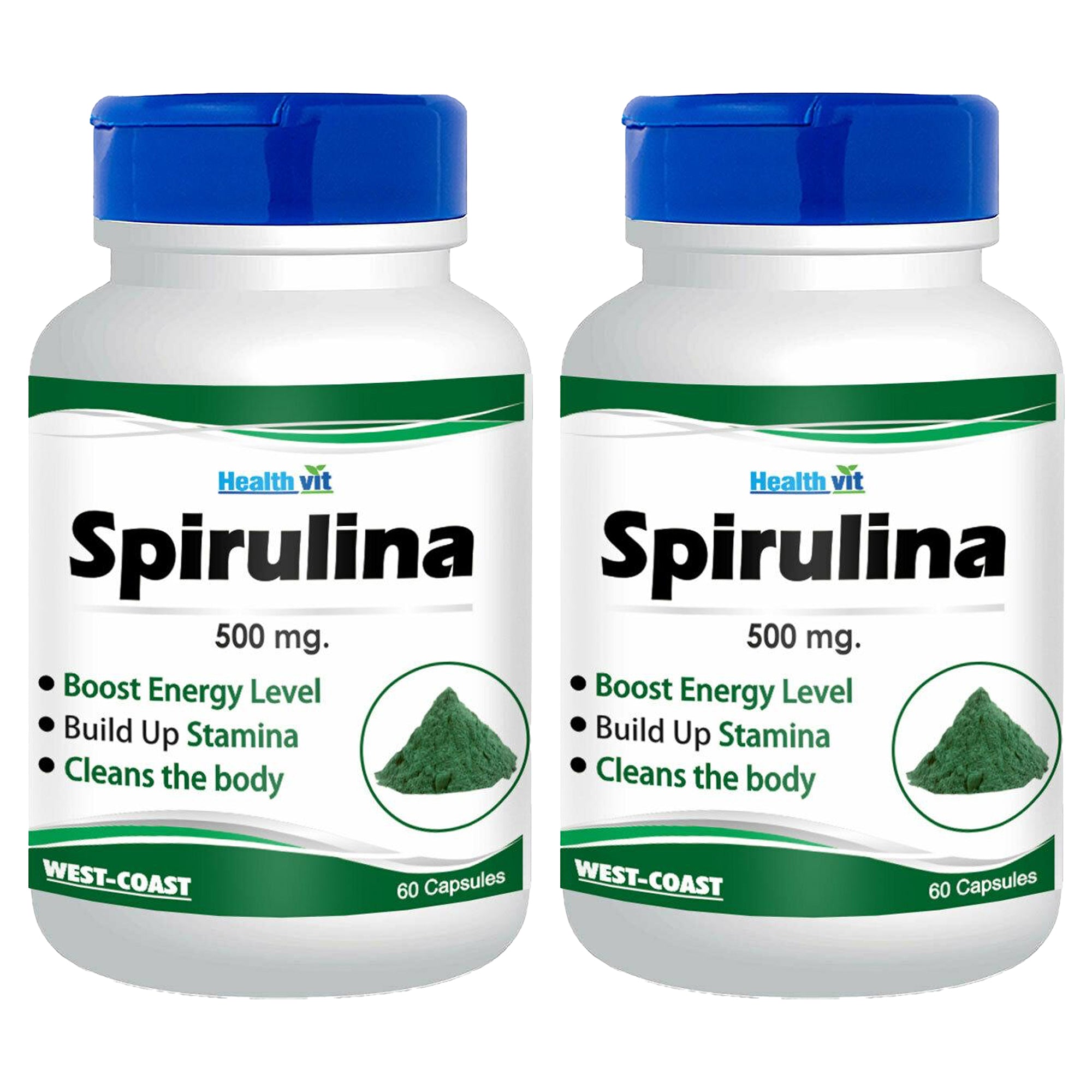 Healthvit spirulina 60 capsules - Essential nutrient source Healthvit spirulina 60 capsules - Essential nutrient source