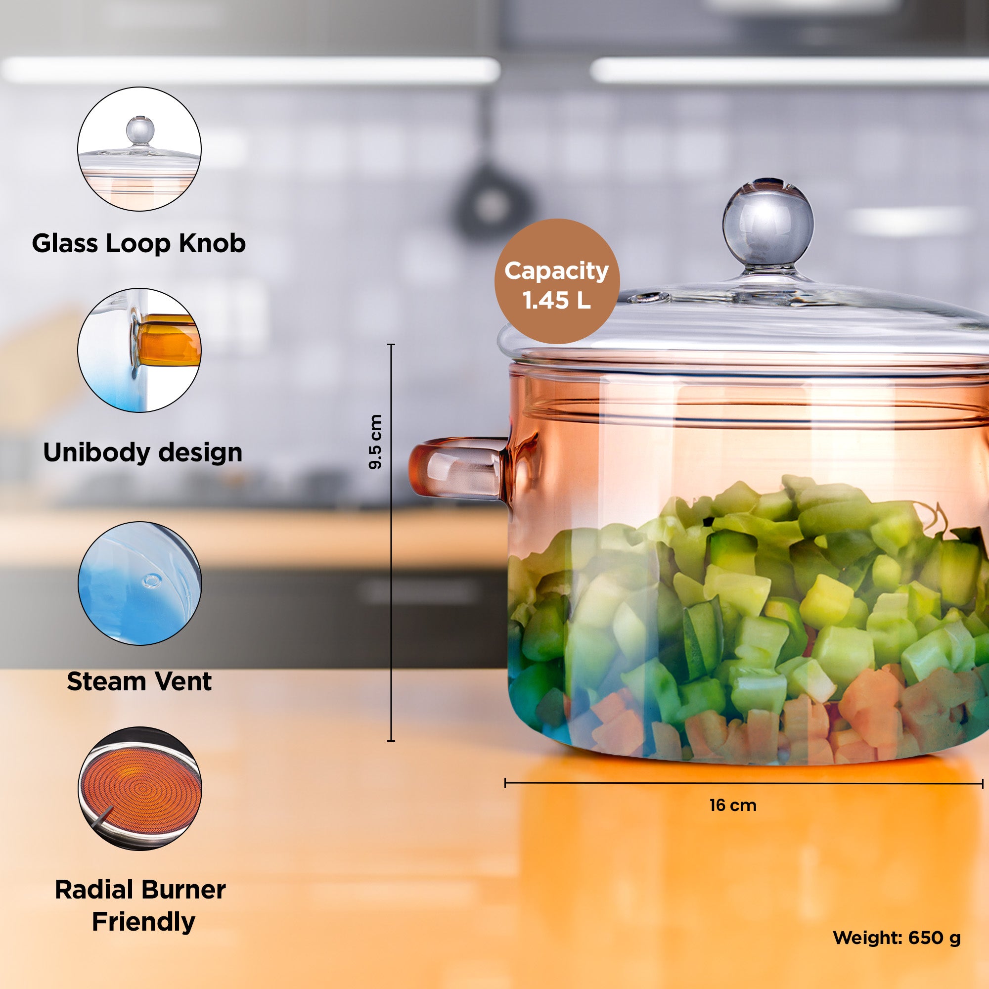UMAI 1.4L cooking pot - Ideal for soups and sauces UMAI 1.4L cooking pot - Ideal for soups and sauces