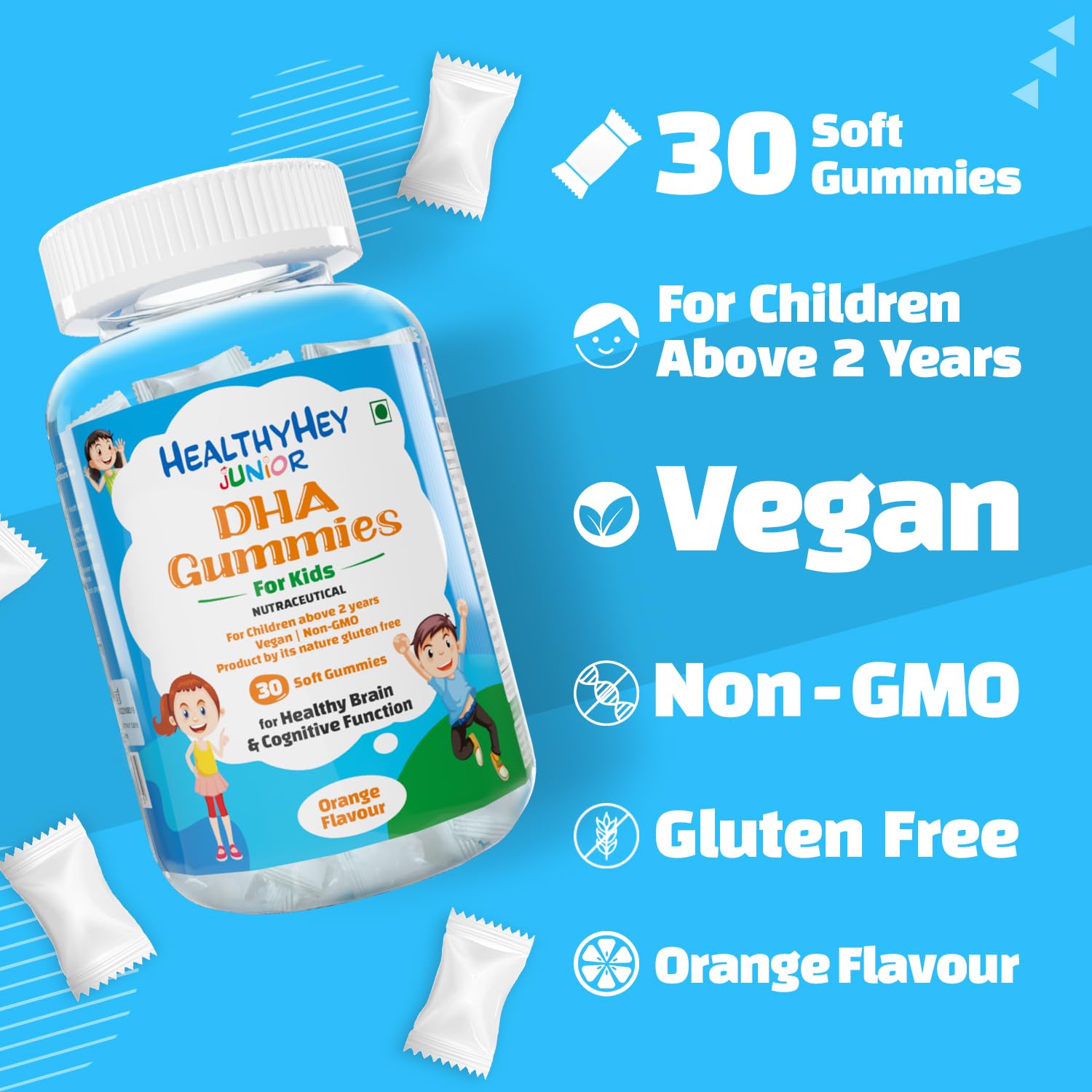 Healthyhey junior DHA gummies - kids' cognitive support Healthyhey junior DHA gummies - kids' cognitive support