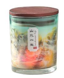 ABSORBIA Summer Palace & Golden Osmanthus Scented Candle Set - 6% Perfume Concentrates, 250g, 45-50 Hour Burn Time, Ceramic Cups - Elevate Your Space with Luxury Aromatherapy