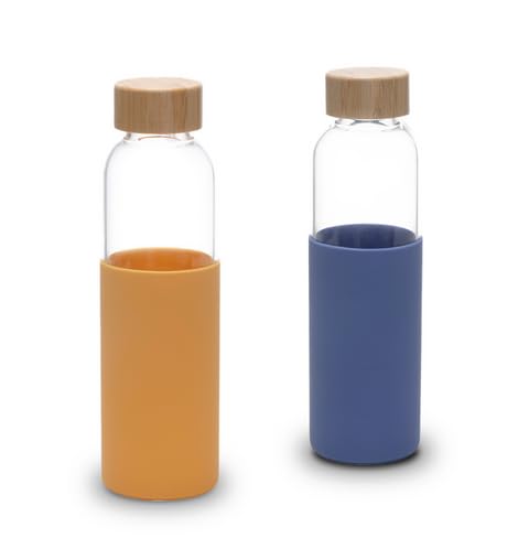 Glass bottle 550ml with bamboo lid