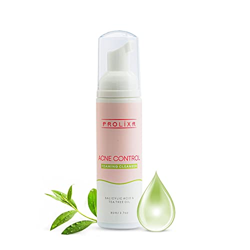 Prolixr Acne Control Foaming Face Wash | Salicylic Acid | Tea Tree Oil | Acne & Pimples | All Skin Types - 80ml