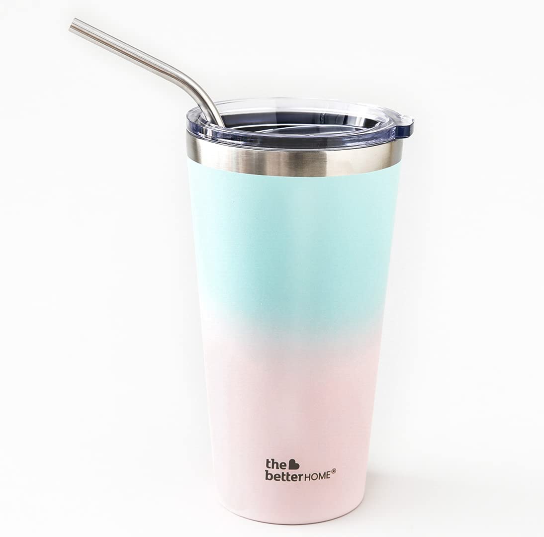 1pc Black Tumbler With Sleeve, Glass Straw Cup, For Home, Office