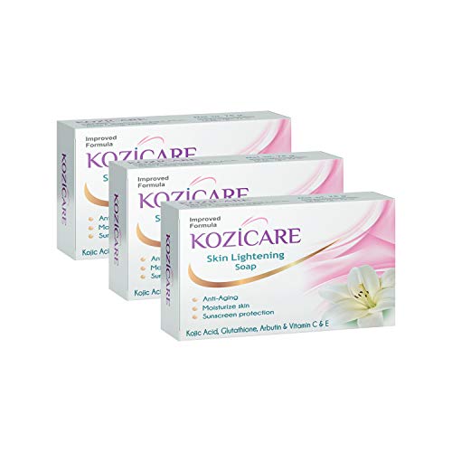 Kozicare Kojic Acid Soap Bar | Glutathione Soap | Soaps For Bath | Bath Soap Combo Offers | Anti Aging Properties & Glow | Bath Soap for Men & Women | Moisturize Skin & Excess Oil Control - Pack of 3
