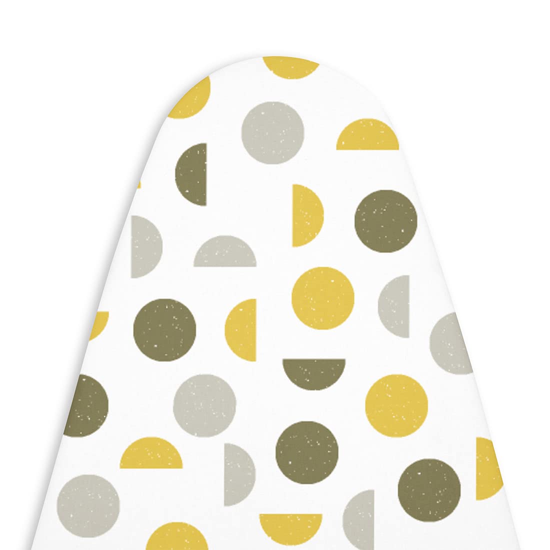 Encasa Homes Ironing Board Cover with 3mm Thick Felt Pad for Steam Press (Fits Standard Large Boards of 125x39 cm) Heat Reflective, Scorch & Stain Resistant, Printed - Yellow Moon