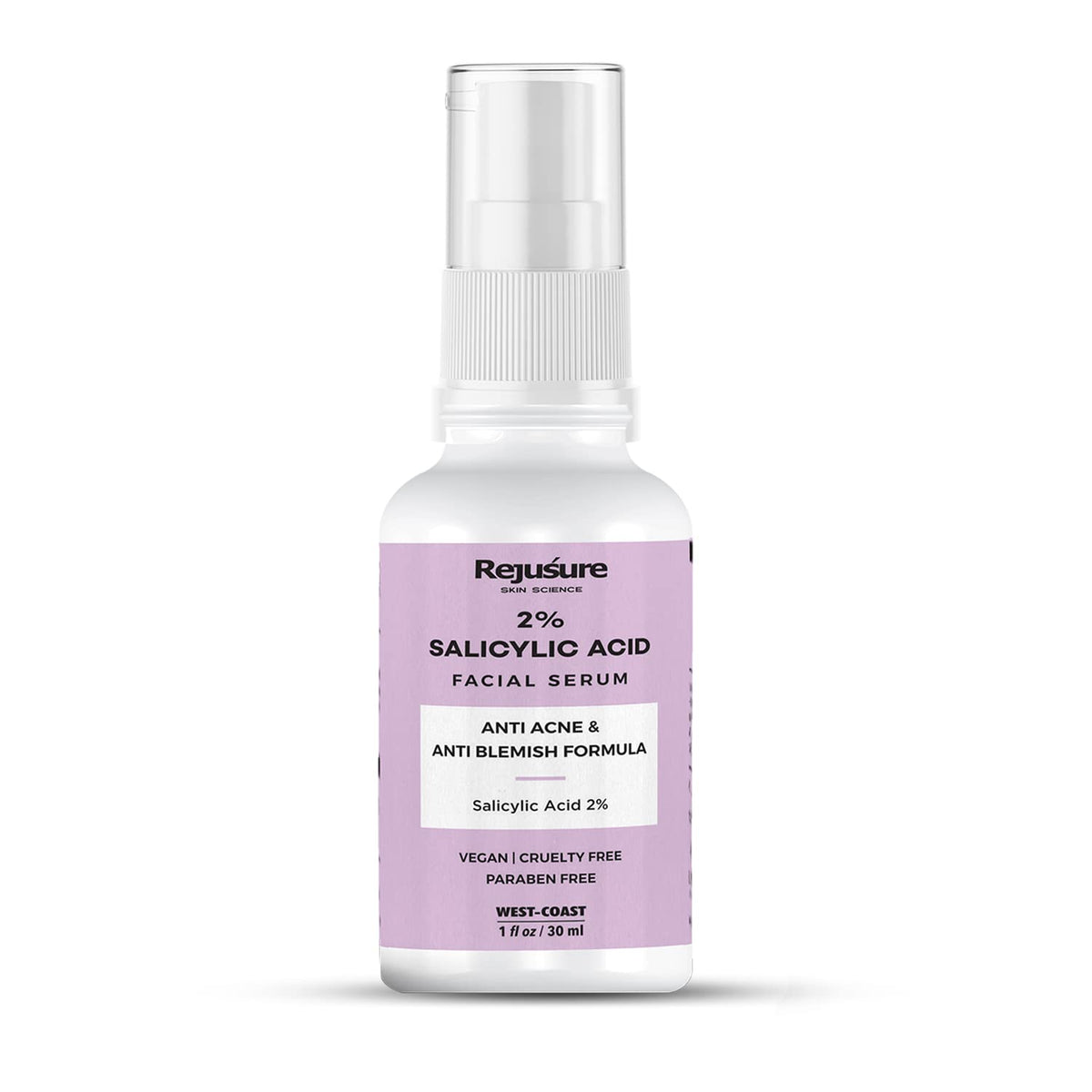 Rejusure 2% Salicylic Acid Acne Care (Face Serum) - Acne, Blackheads & Open Pores | Excess Oil - 30 ml