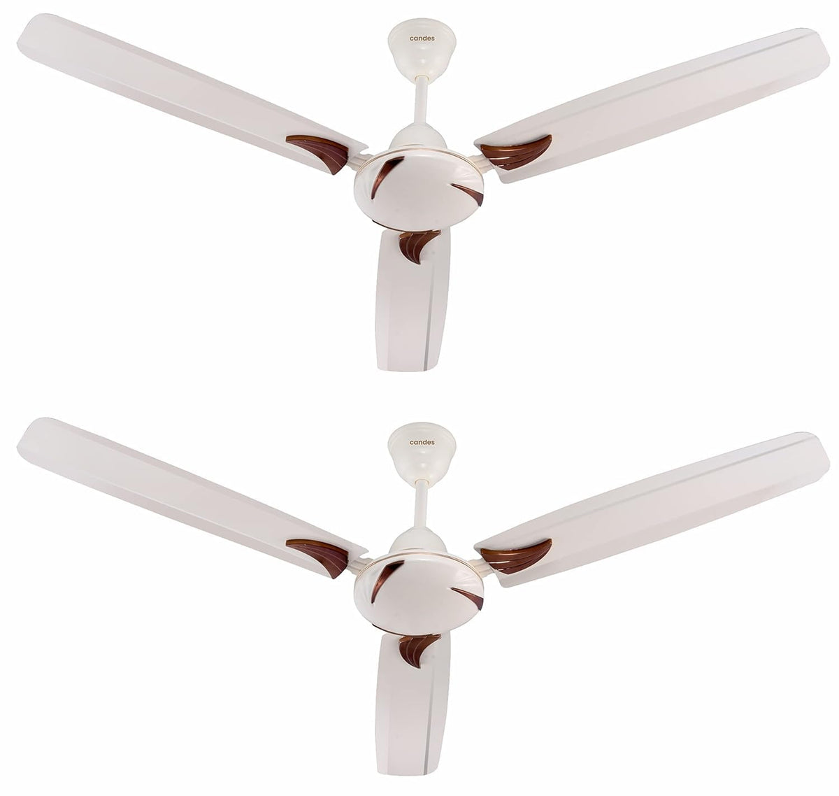 Candes Lynx 1200mm / 48 inch High Speed Decorative 405 RPM (100% CNC Winding) Ceiling Fan 2 Yrs Warranty, Pack of 2 (Ivory)