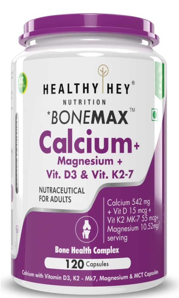 HealthyHey Nutrition Vegan Calcium with Magnesium Vitamin D3