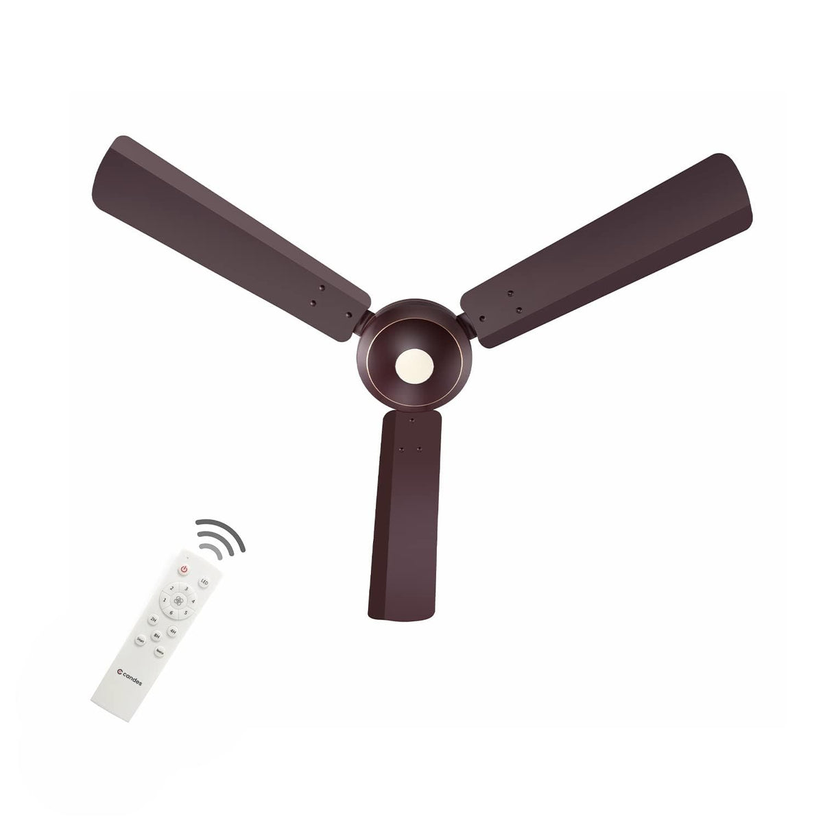 Candes Acura BLDC Ceiling Fan 1200mm / 48 inch | BEE 5 Star Rated, Upto 65% Energy Saving, High Air Delivery & High Speed Ceiling Fans for Home | 2+1 Years Warranty | Brown